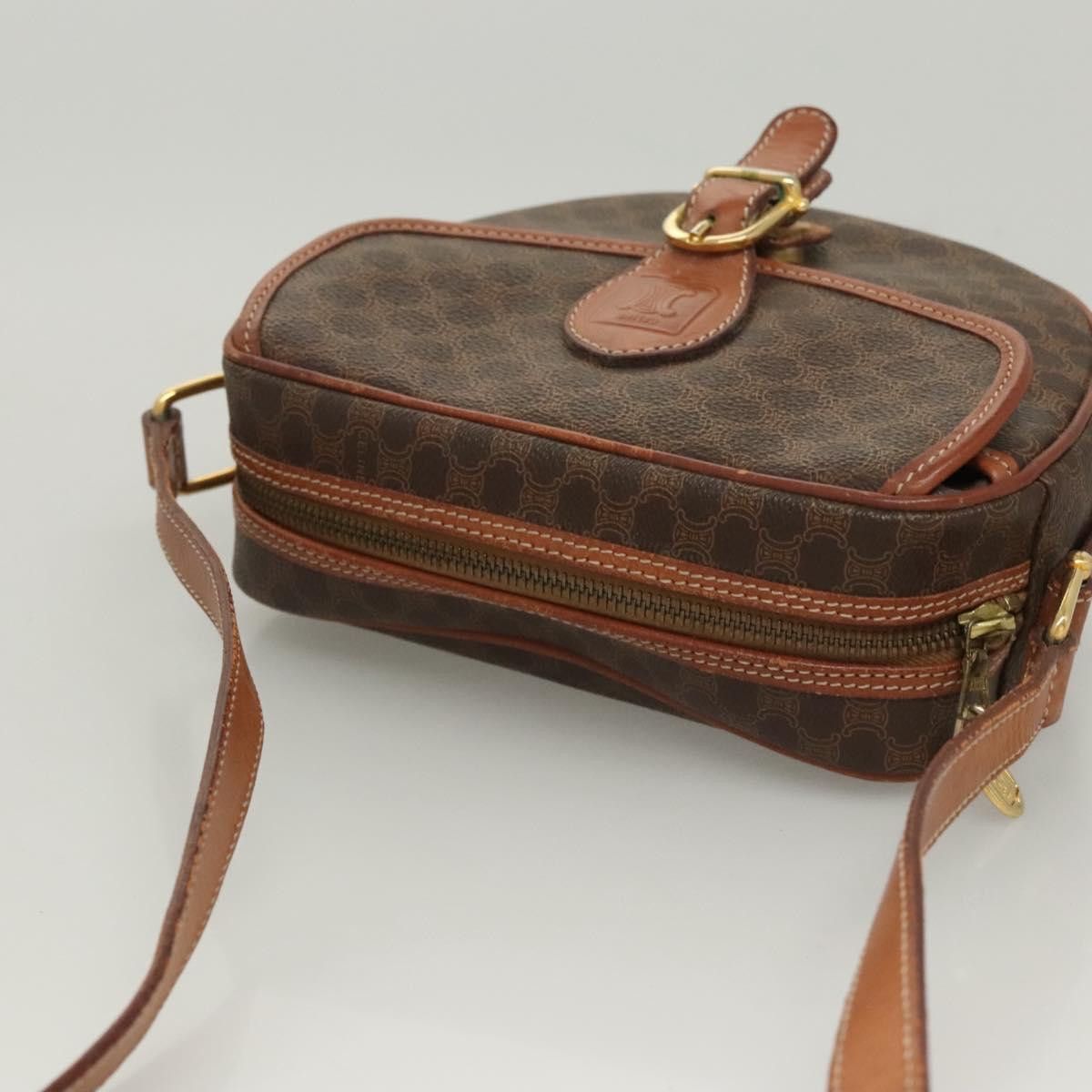 Celine CELINE Macadam Canvas Shoulder Bag Pvc Brown Gold Size ONE SIZE - 6 Thumbnail