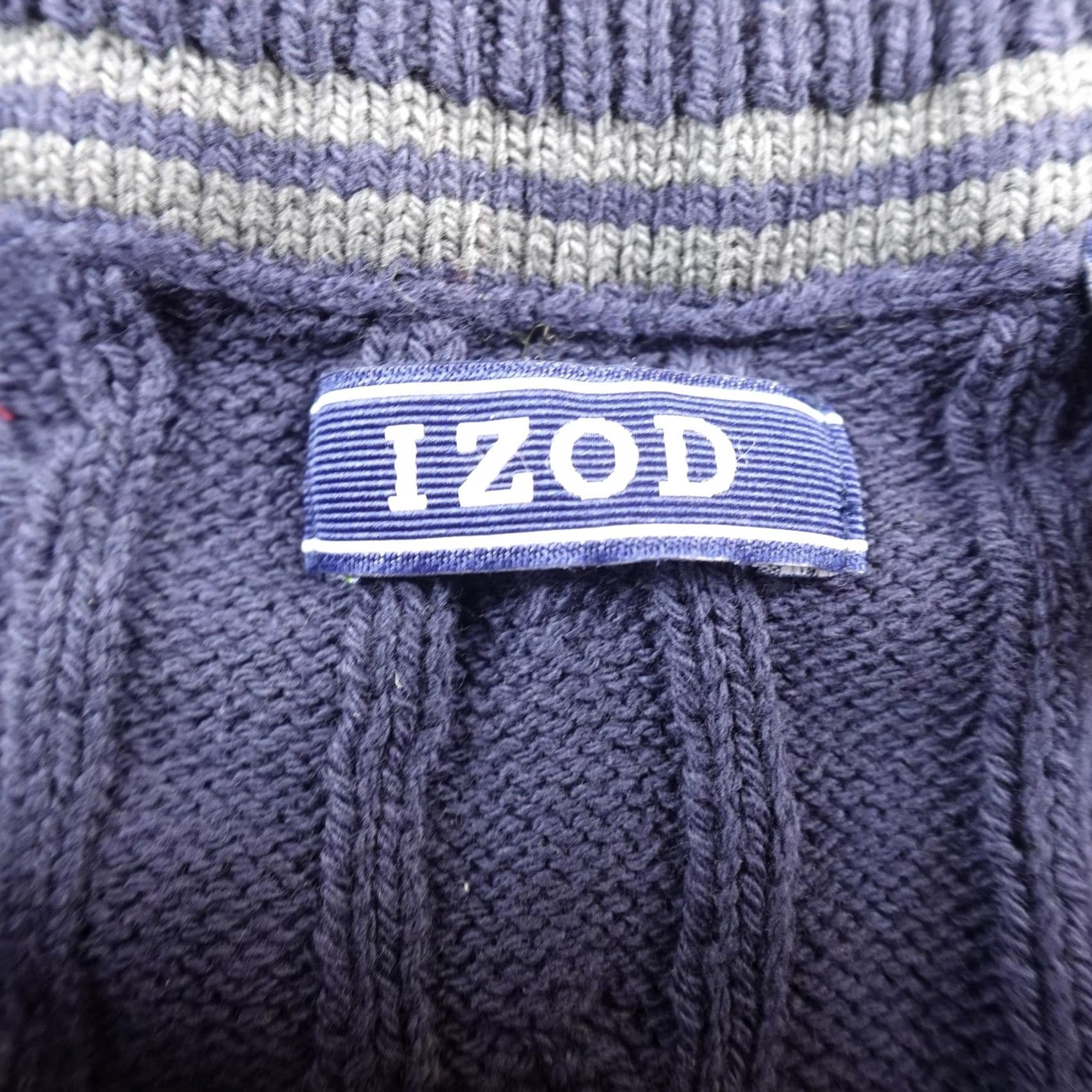 Izod IZOD Sweater Mens 2XL Blue Crewneck Pullover Knit Cable-Knit Aran Size US XXL / EU 58 / 5 - 4 Thumbnail