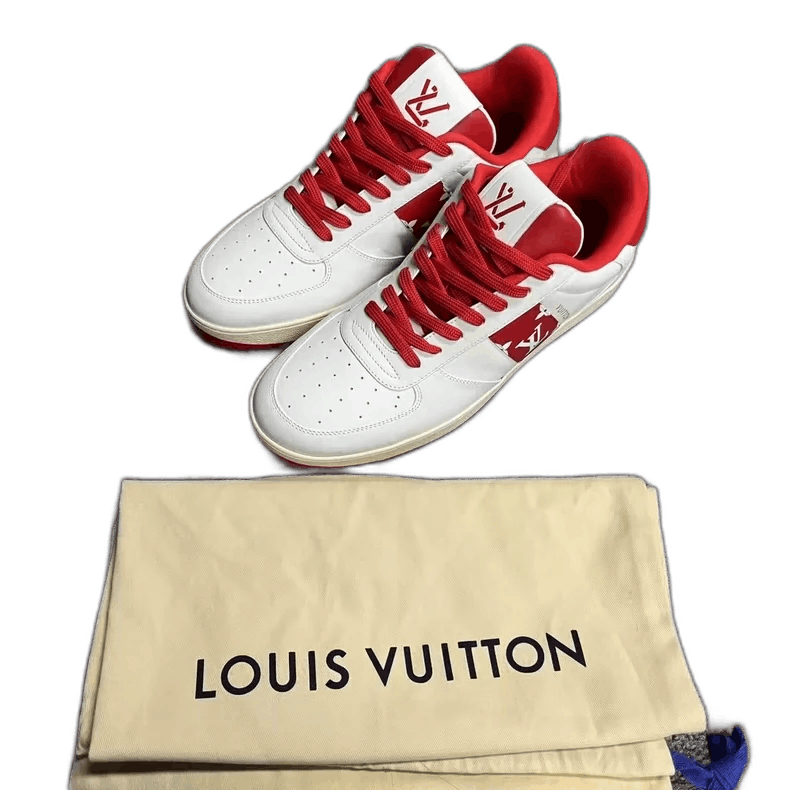Louis Vuitton Louis Vuitton Red and White Low-top Sneakers Size US 6.5 / EU 39-40 - 1 Thumbnail