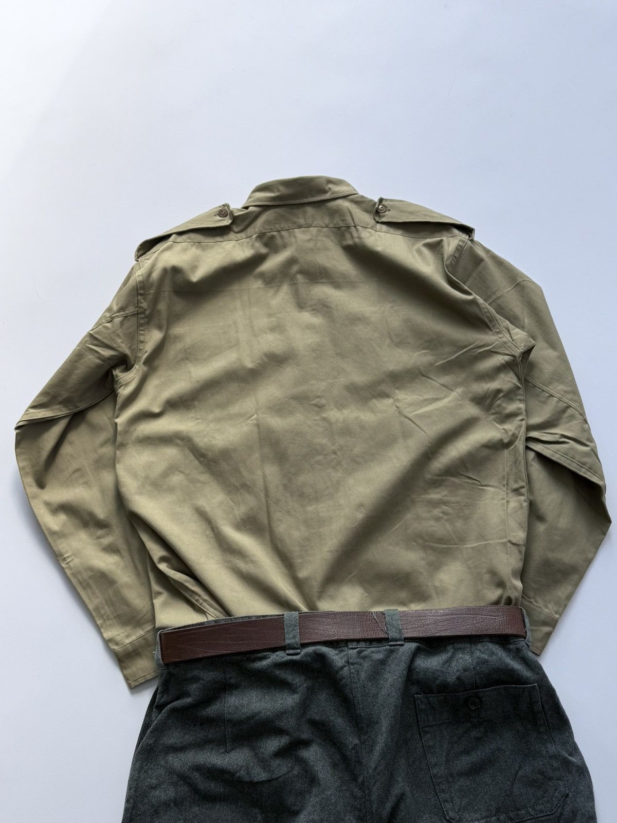 Vintage Vintage 1964 Dated German Military Long Shirt Size US L / EU 52-54 / 3 - 4 Thumbnail