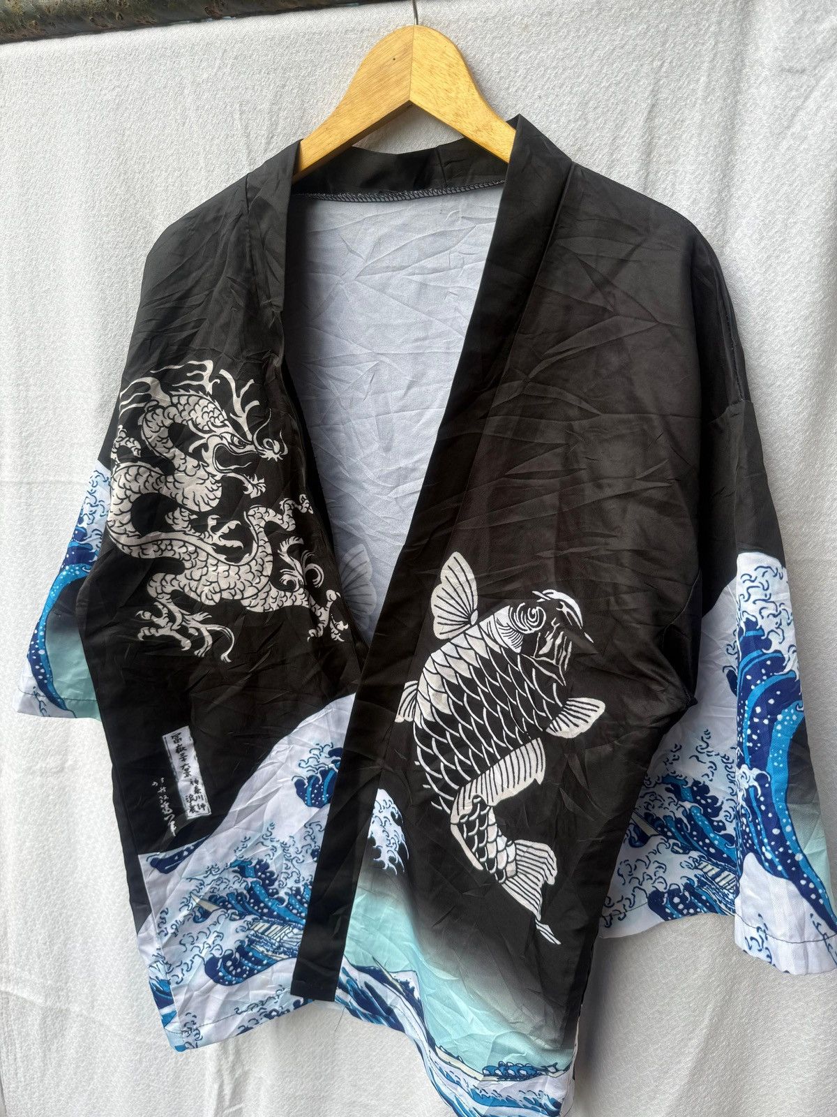 Yohji Yamamoto Kimono japan sukajan traditional dragon & fish shirt Size US L / EU 52-54 / 3 - 3 Thumbnail