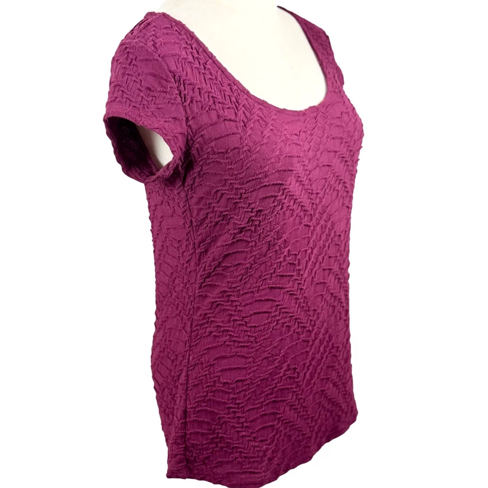 Liz Claiborne Liz Claiborne S Top Textured Popcorn Knit Scoop Neck Career Y2K 90s Whimsigoth Size S / US 4 / IT 40 - 2 Thumbnail