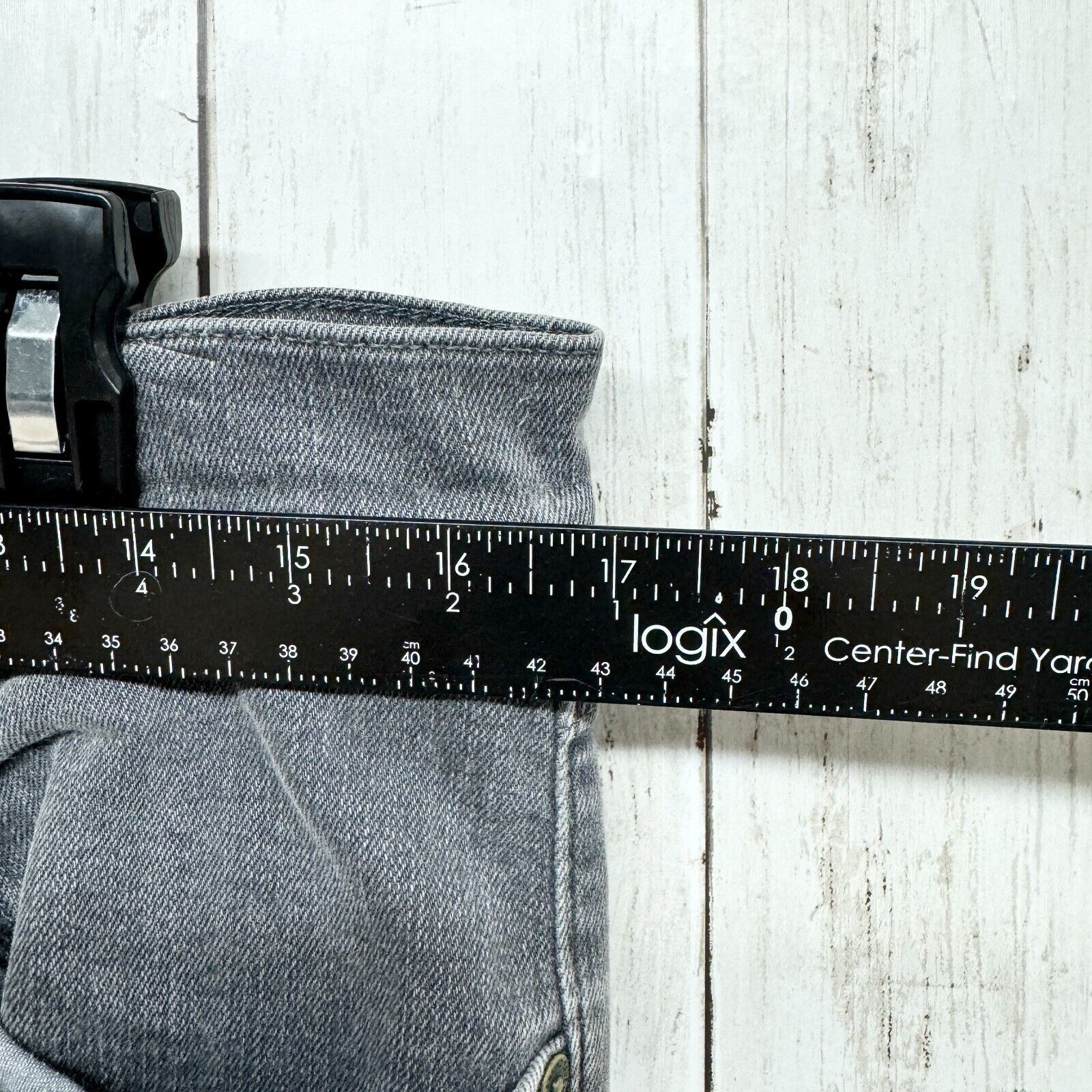7 For All Mankind 7 For All Mankind Mid Rise Grey Straight Leg Jeans 33/14 Size 36" / US 14 / IT 50 - 4 Thumbnail
