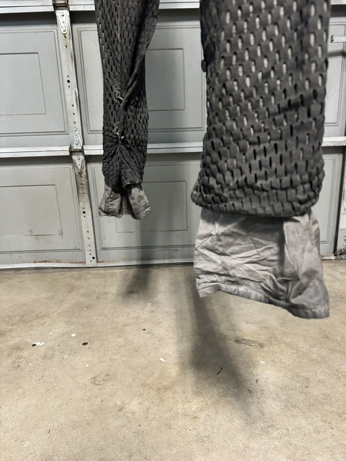 Boris Bidjan Saberi Boris Dark Green Object Dyed Perforated Lounge Pants Size US 32 / EU 48 - 5 Thumbnail