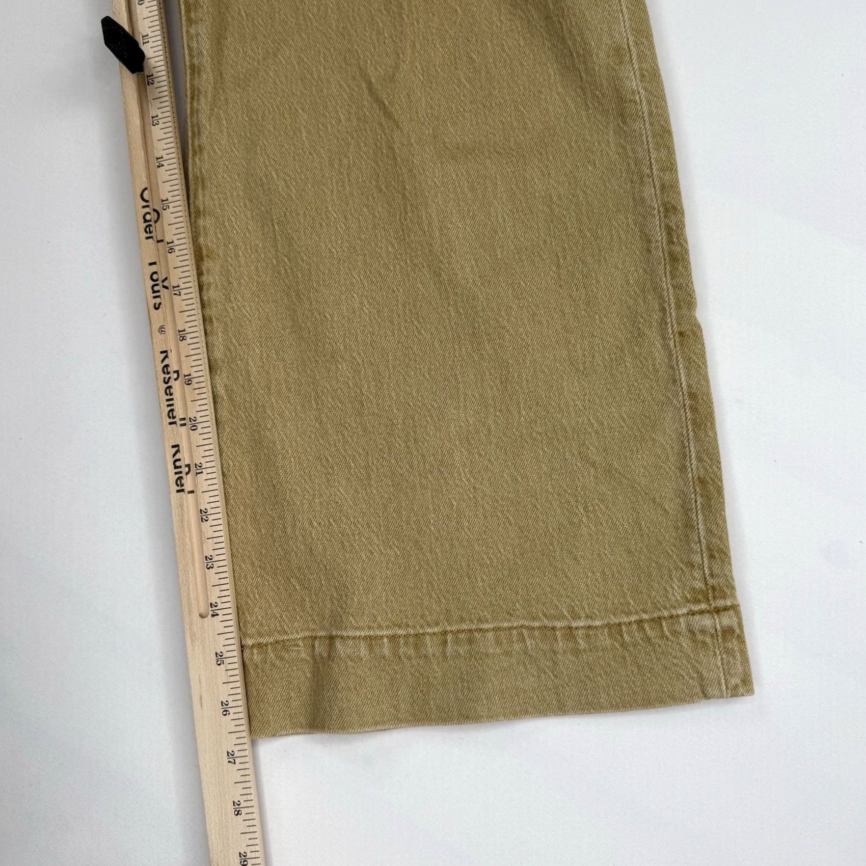 Faherty Faherty Pants Womens 29 Stretch Wide-Leg High Rise Tan Brown Chino Knit Casual Business Travel Regular Size 29 Women Brown Size 29" - 6 Thumbnail