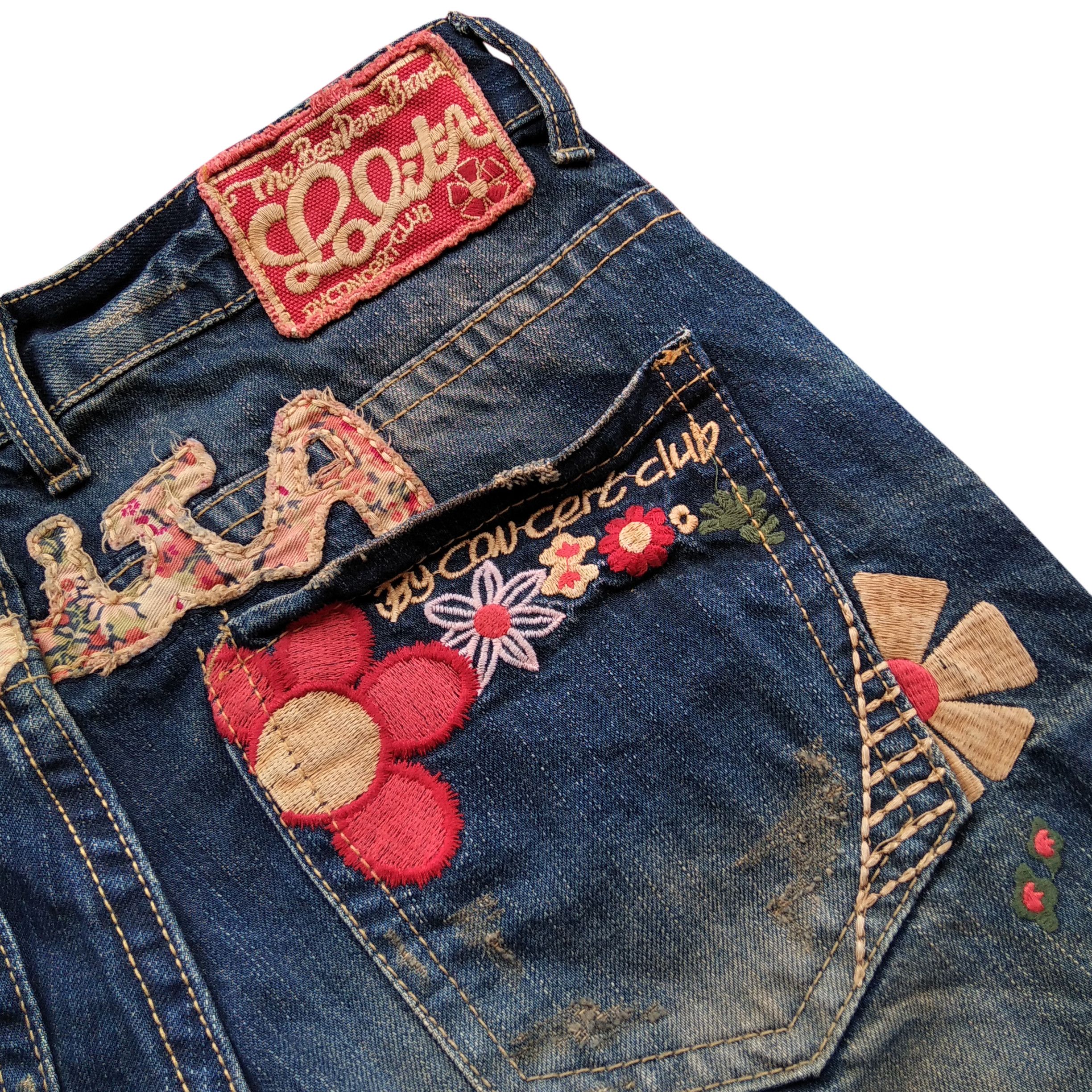 Kapital Yoshitomo Nara X Lolita Jeans Handcrafted Denim CroppedPants Size US 31 - 5 Thumbnail