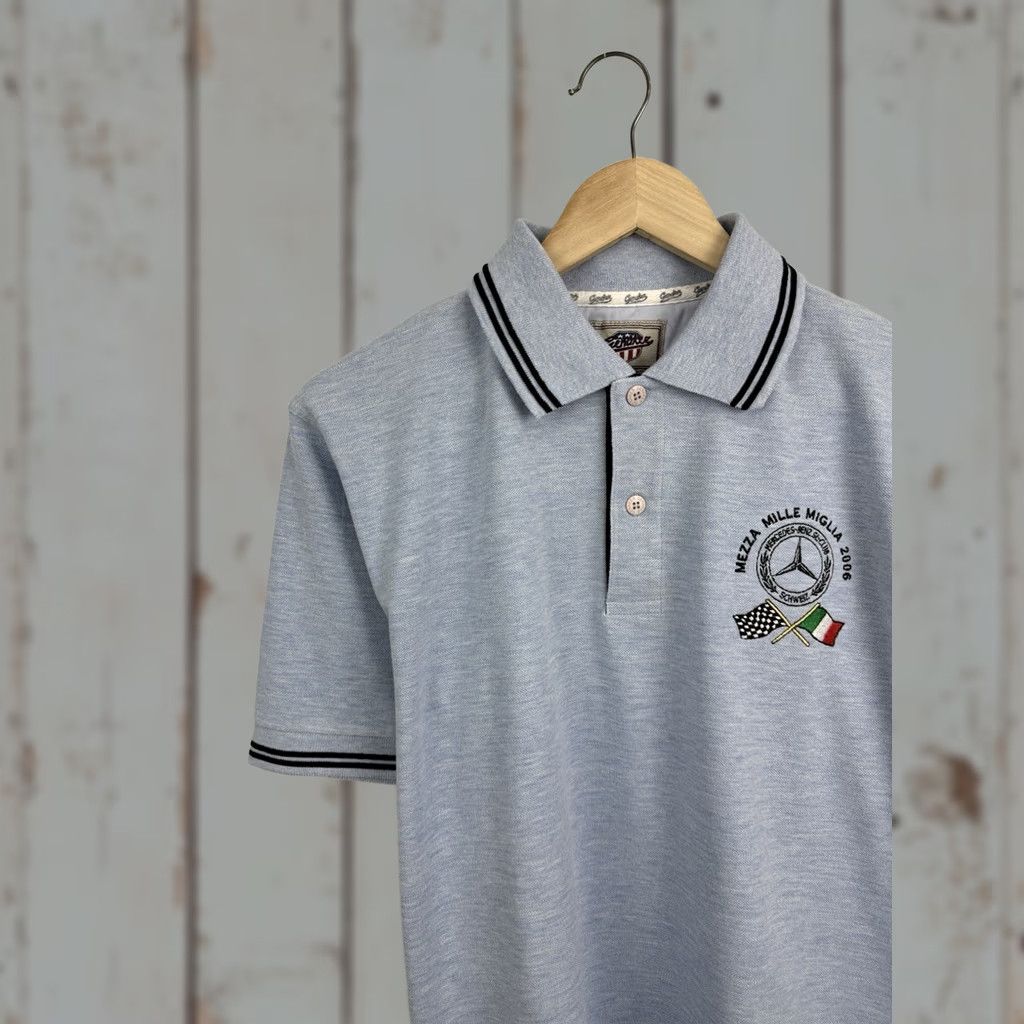 Mercedes-Benz VINTAGE Mercedes-Benz Club Schweiz Mezza Mille Miglia Polo Shirt Mens M Blue Size US M / EU 48-50 / 2 - 1 Thumbnail