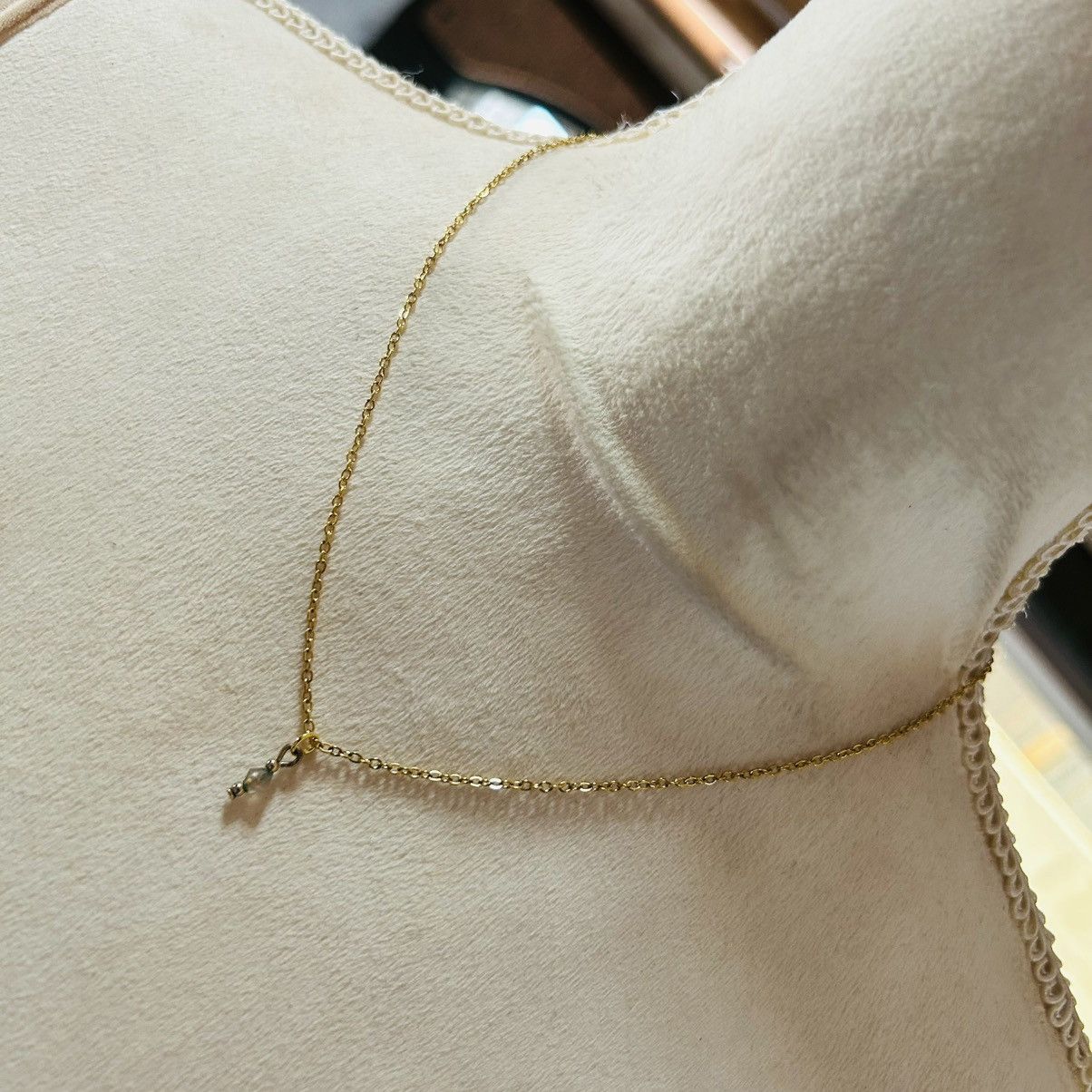 Handmade Handcrafted vintage elbait tourmaline minimalist necklace Size ONE SIZE - 2 Thumbnail