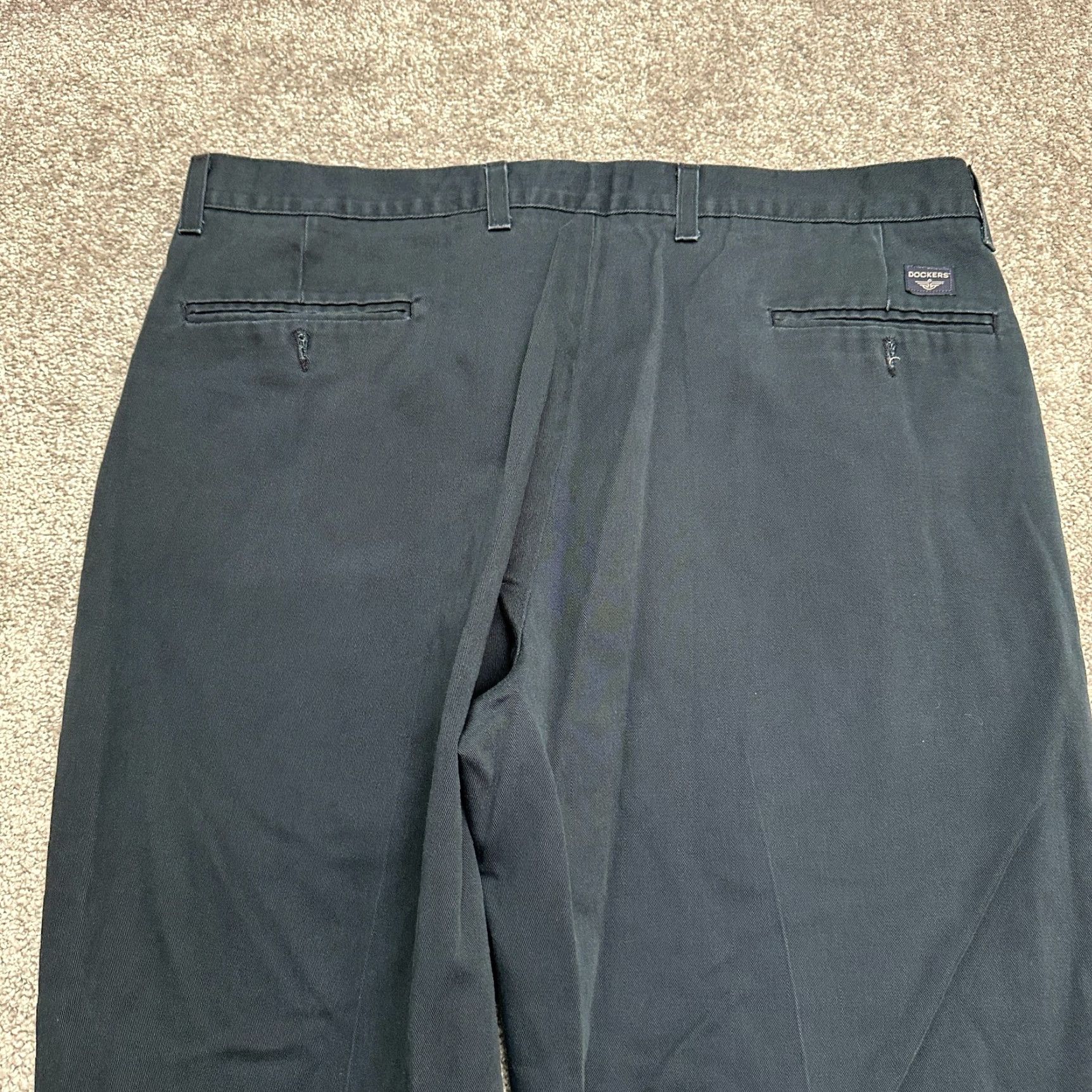 Dockers DOCKERS Chino Pants Mens 38x32 Blue Flat Front Regular Fit Size US 38 / EU 54 - 4 Thumbnail