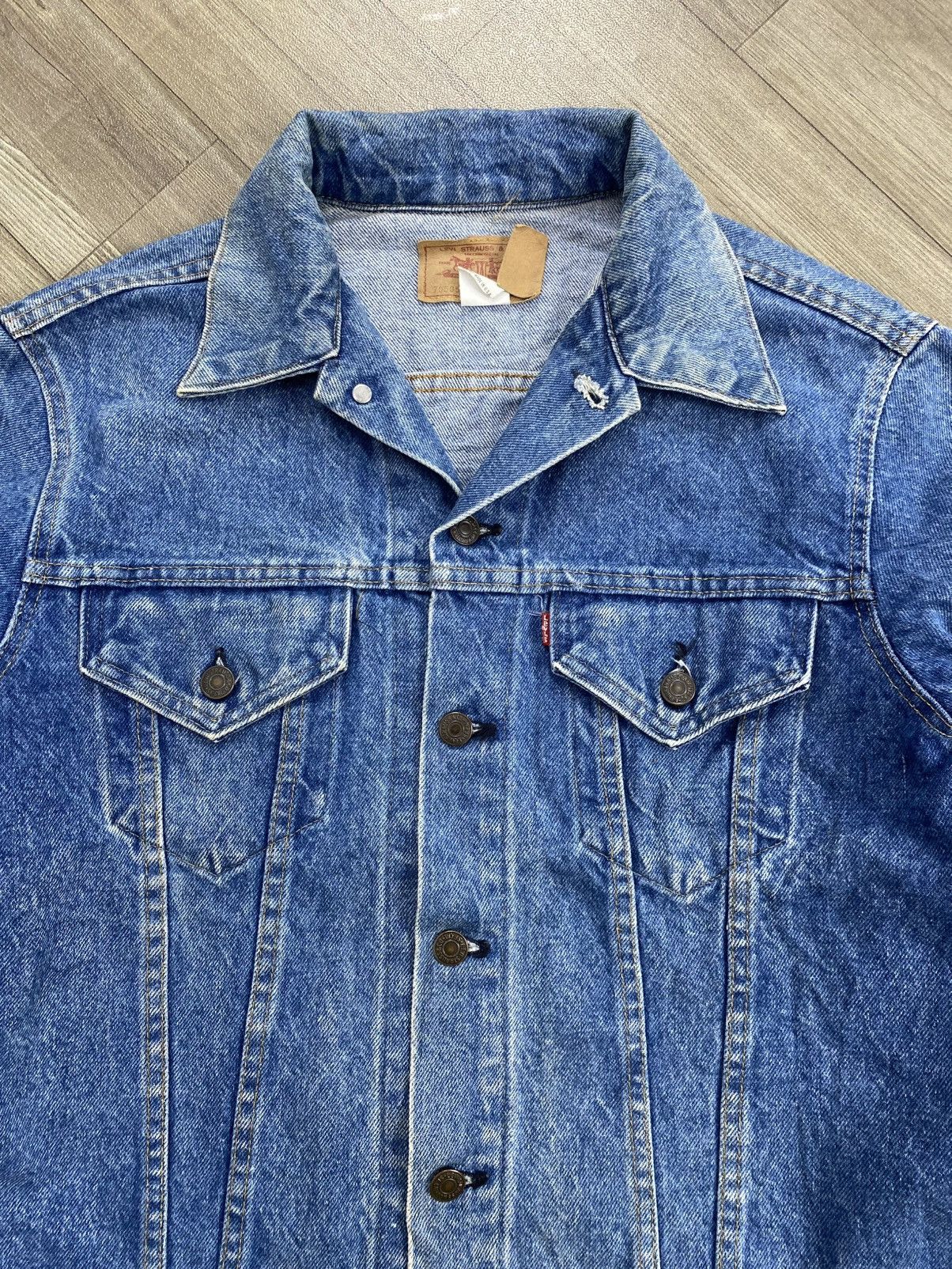 Levi's Vintage Clothing 🇺🇸1980s Vintage Levis 70649-0217 Orange Tab Blue Denim Jacket Size US L / EU 52-54 / 3 - 2 Thumbnail