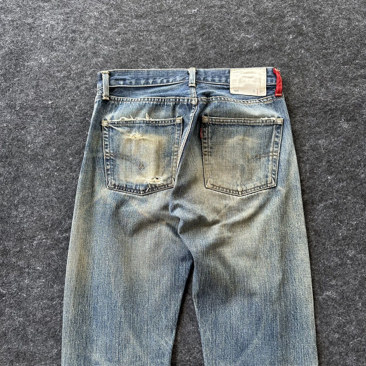 Levi's Levis 505 Red Loop Faded Washed Vintage Denim 29x33 D645 Size US 29 - 7 Thumbnail