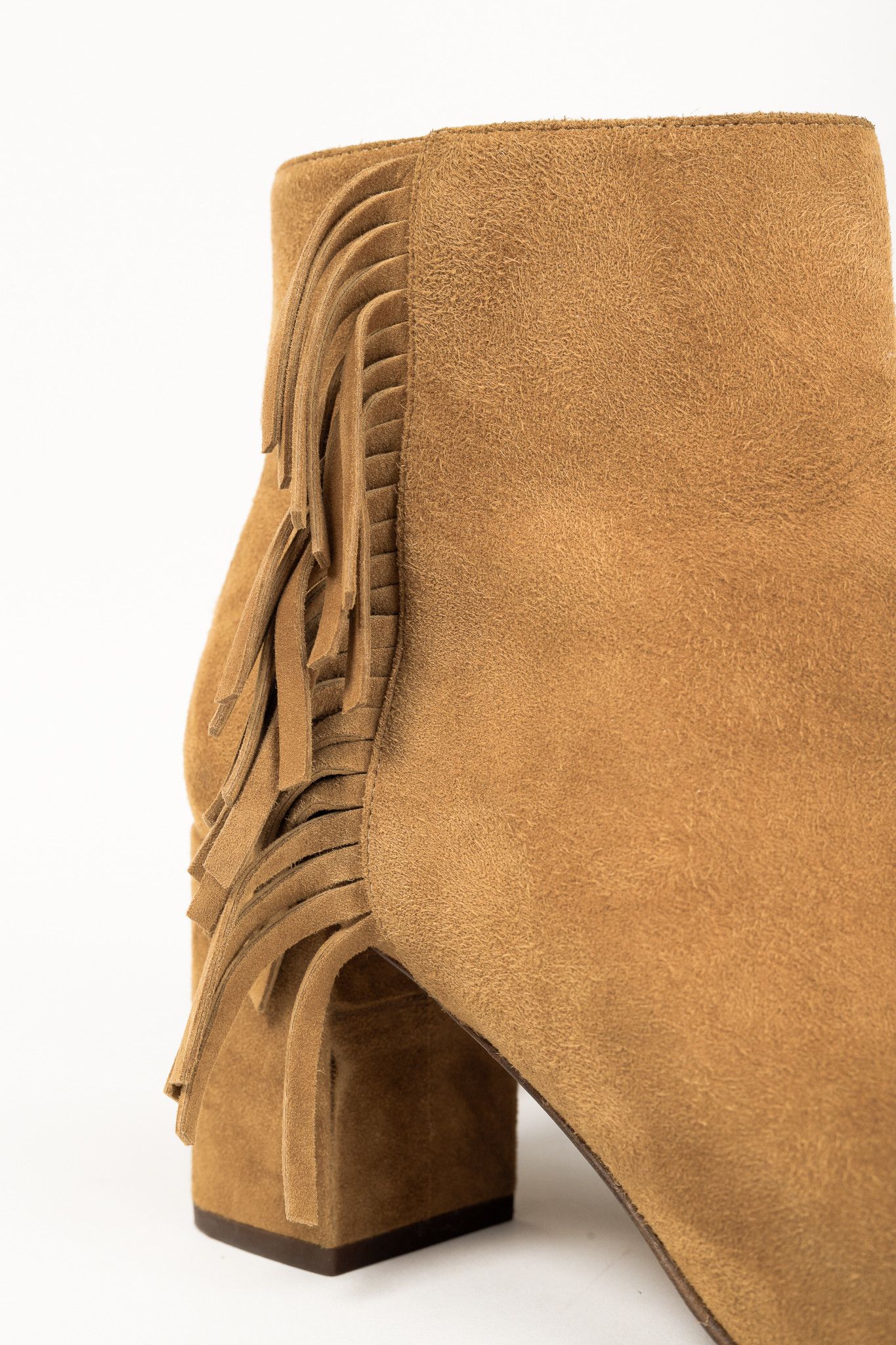 Yves Saint Laurent Saint Laurent Babies 70s Fringe Camel-Brown Suede Boots Size US 8 / IT 38 - 6 Thumbnail