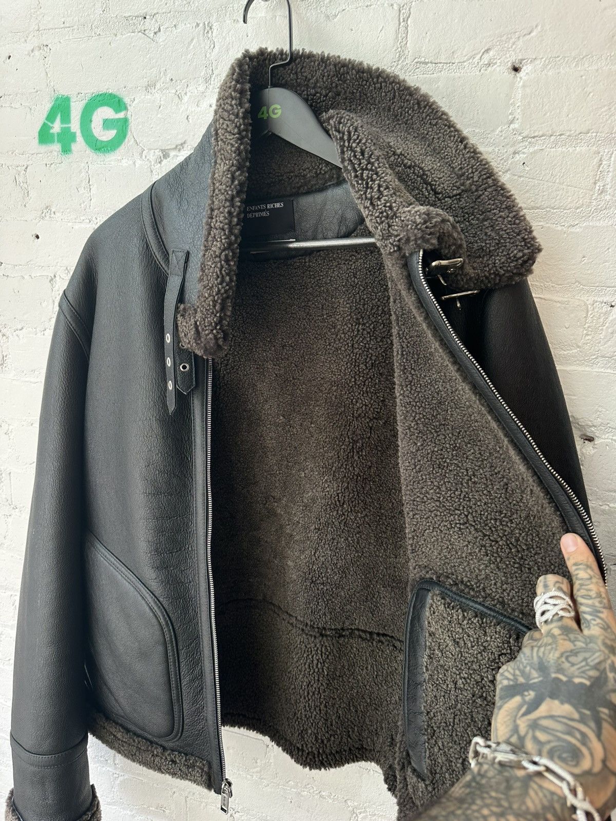 Enfants Riches Deprimes ERD SO RARE SHEARLING LEATHER BANE JACKET Size US L / EU 52-54 / 3 - 7 Thumbnail