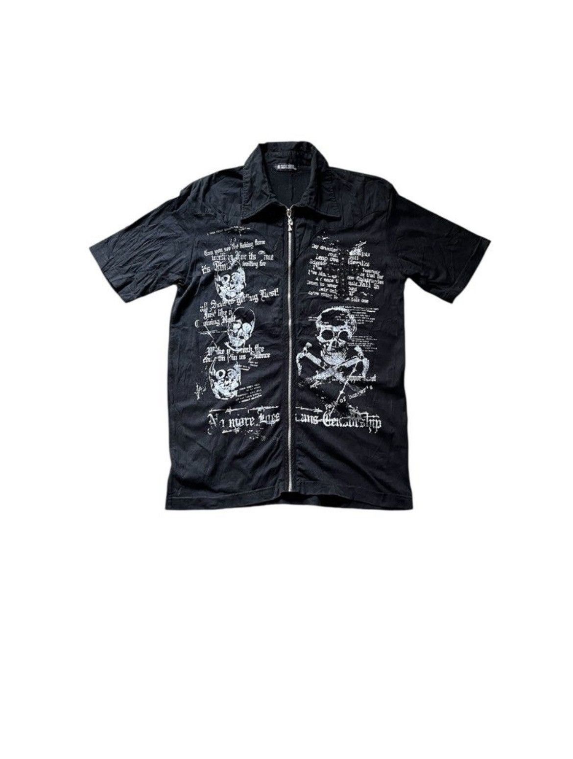 Japanese Brand Batsu studio shirt poem - if six was nine skull Size US L / EU 52-54 / 3 - 1 Thumbnail