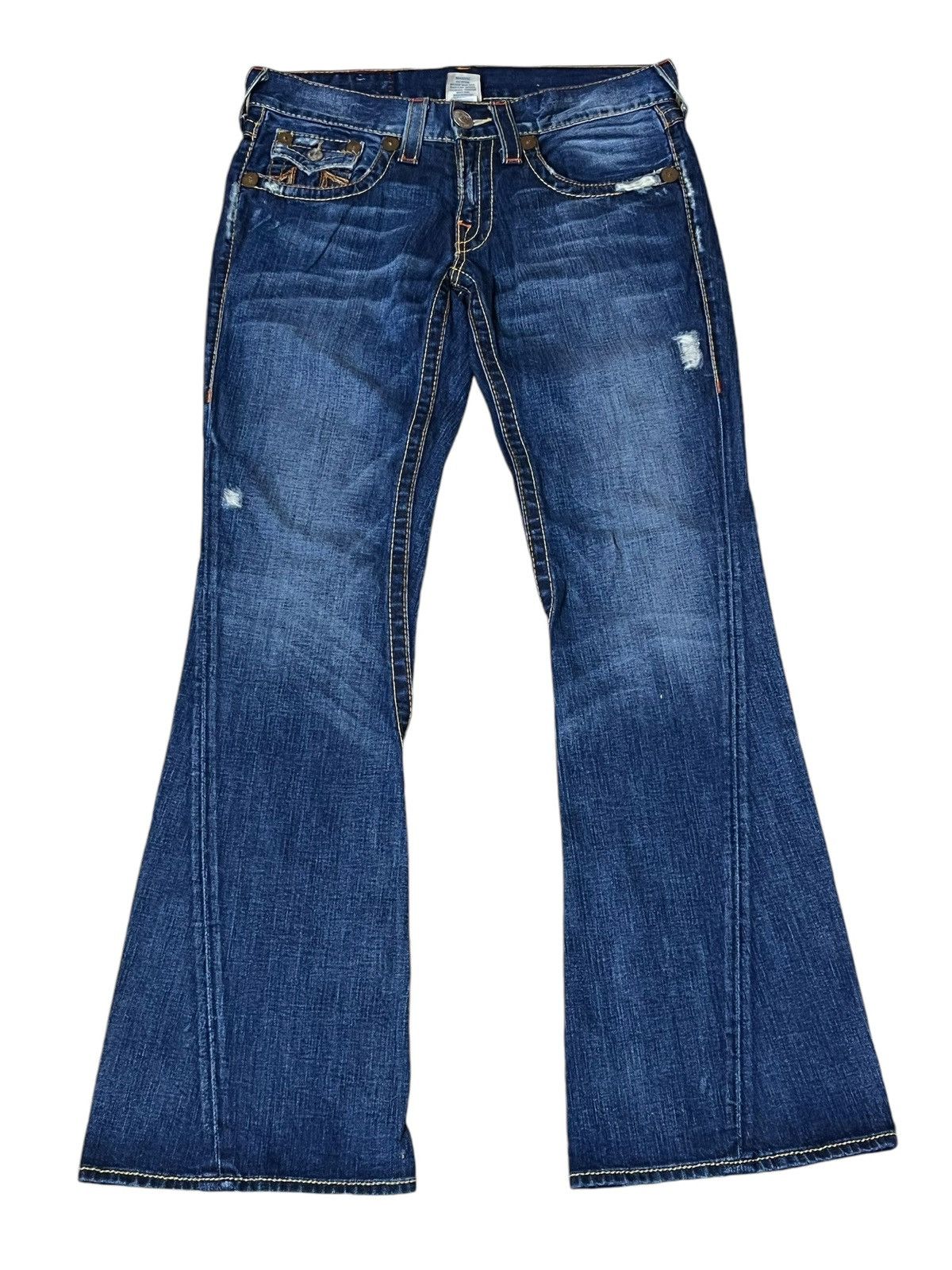 True Religion 🔥FLARE🔥TRUE RELIGION JOEY BIG T FLARED JEANS Size US 34 / EU 50 - 2 Thumbnail