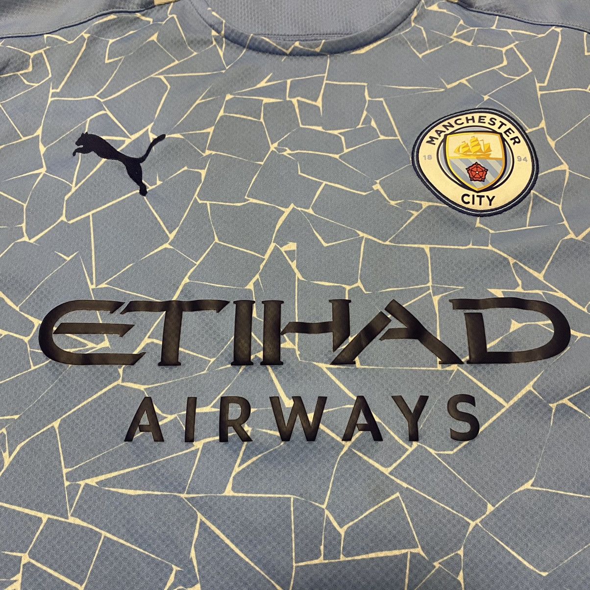 Puma Manchester City FC 2020-2021 Football Jersey Mens M Blue Size US M / EU 48-50 / 2 - 4 Thumbnail
