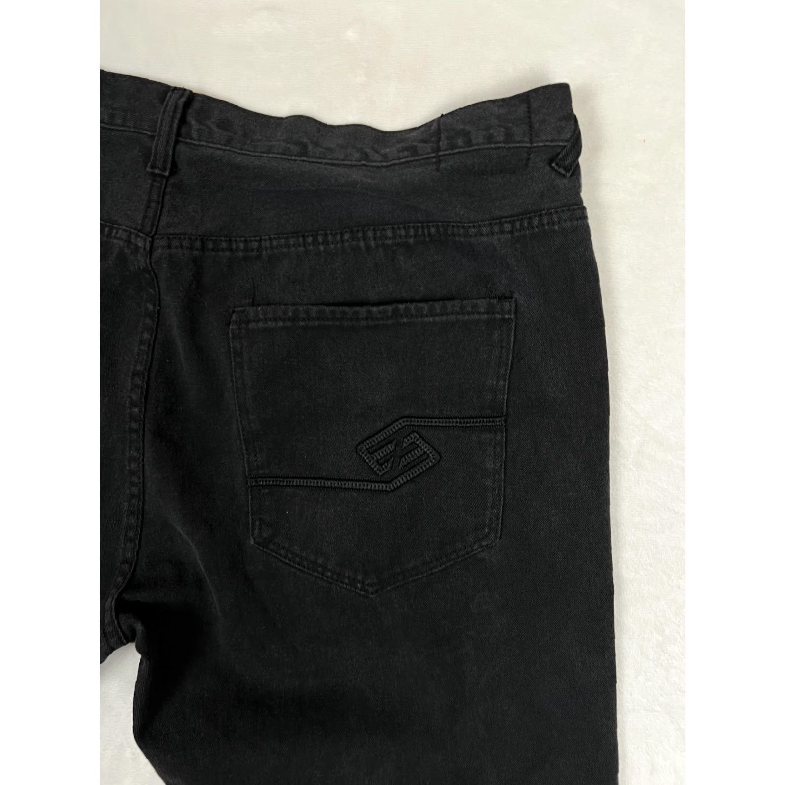Enyce VTG Enyce Jeans Mens 48x34 Black Straight Leg Denim Sean Combs Co Y2K Hip Hop Jeans Mens Black 50 Inseam Dark Wash Pockets Cotton Zip Five-Pocket Mens Size US 32 / EU 48 - 6 Thumbnail