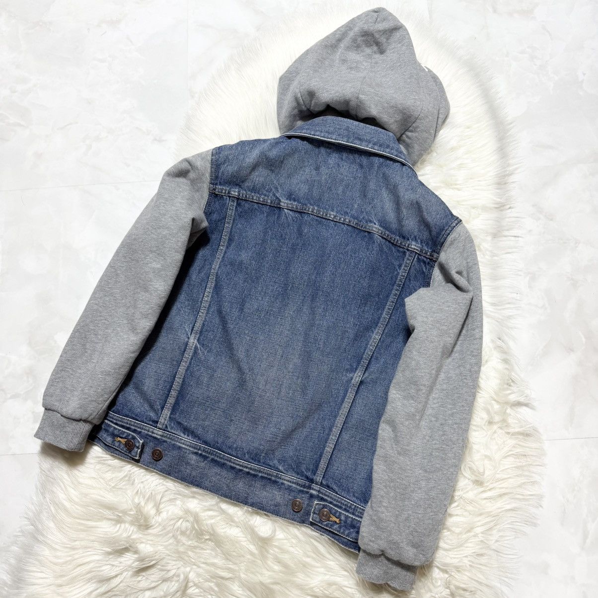Celine Celine Union Wash Hooded Sweat Docking Trucker Denim Jacket Size XS / US 0-2 / IT 36-38 - 12 Thumbnail