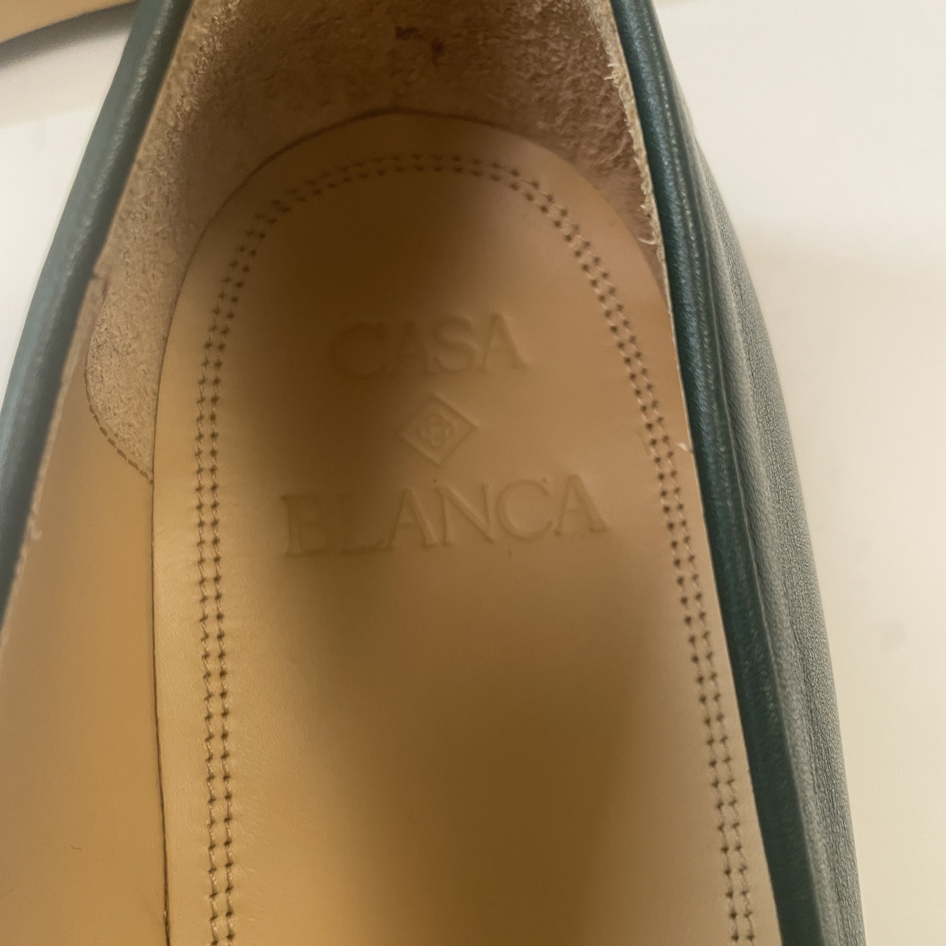 Casablanca Paris Green Leather Bamboo Memphis Loafer EU 43 US 11 BNIB Size US 10 / EU 43 - 4 Thumbnail