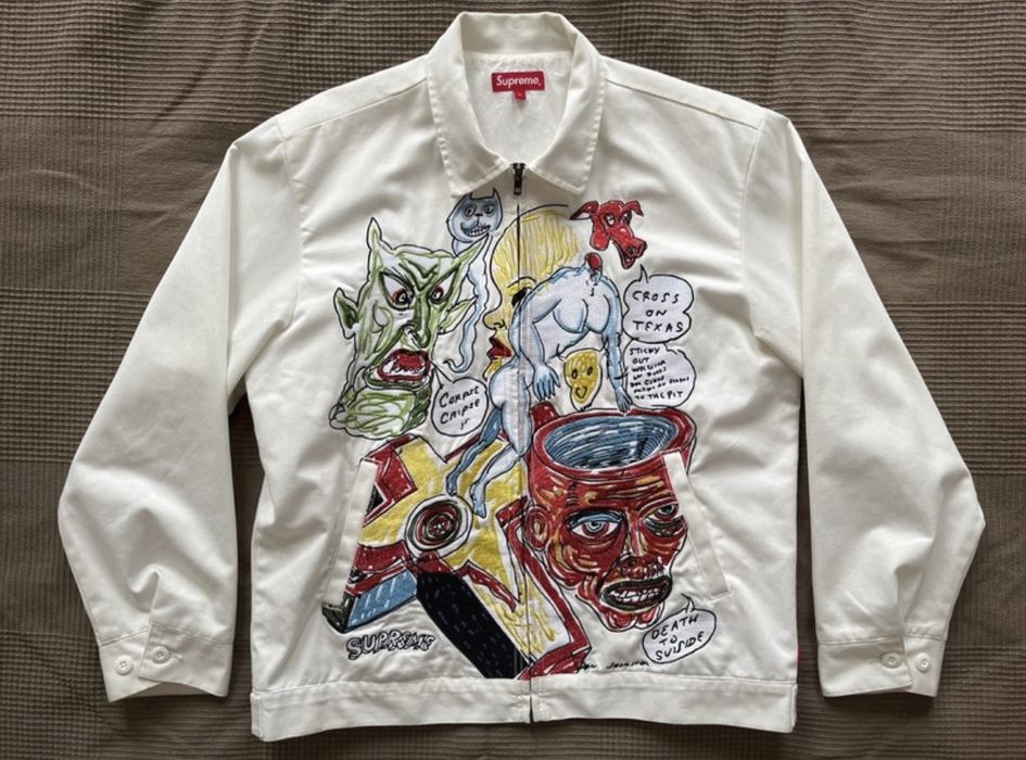 Supreme Supreme Daniel Johnston Embroidered Work Jacket | Grailed