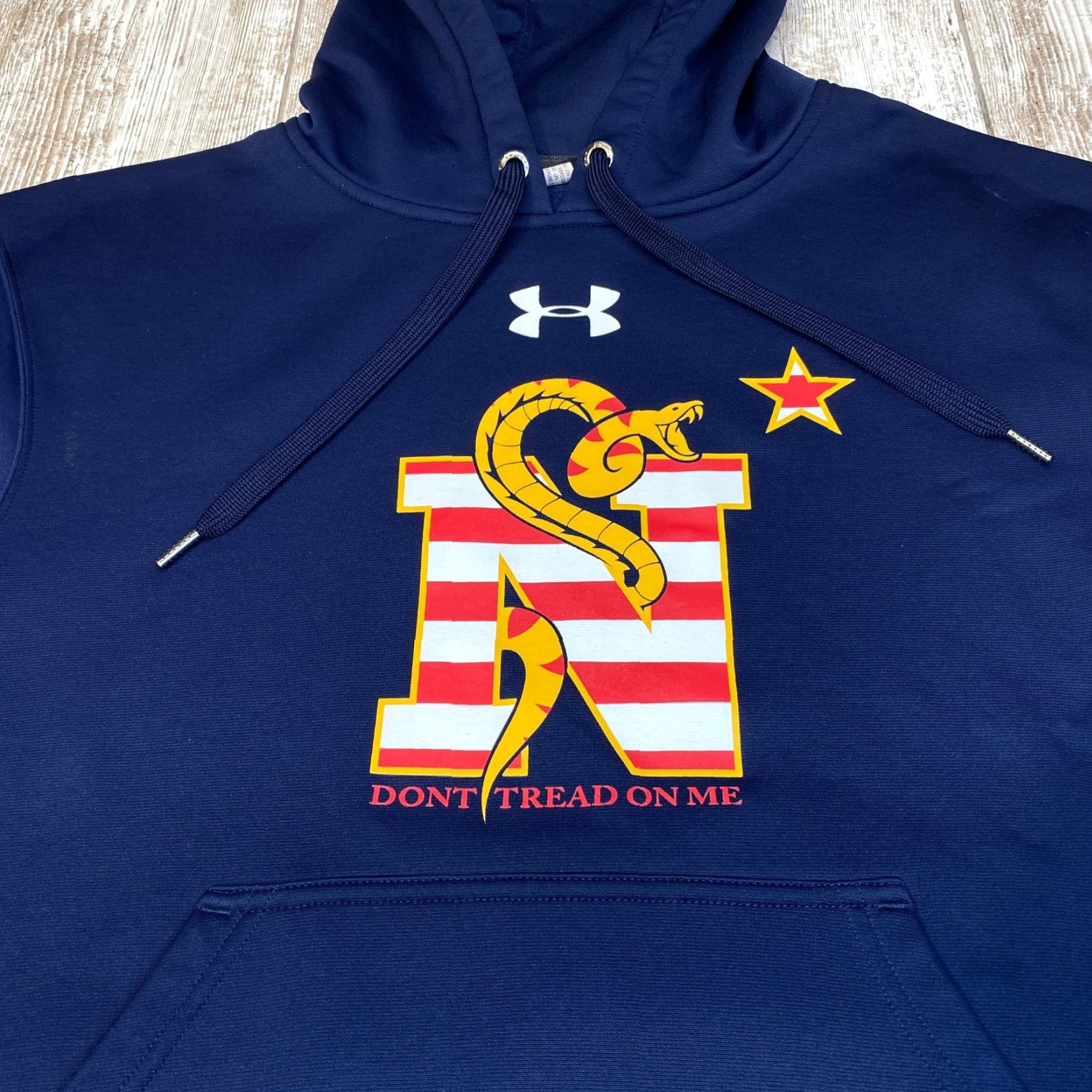 Under Armour Under Armour Hoodie Pullover Men's Small US Navy Don't Tread On Me Snake Logo Size US S / EU 44-46 / 1 - 5 Thumbnail