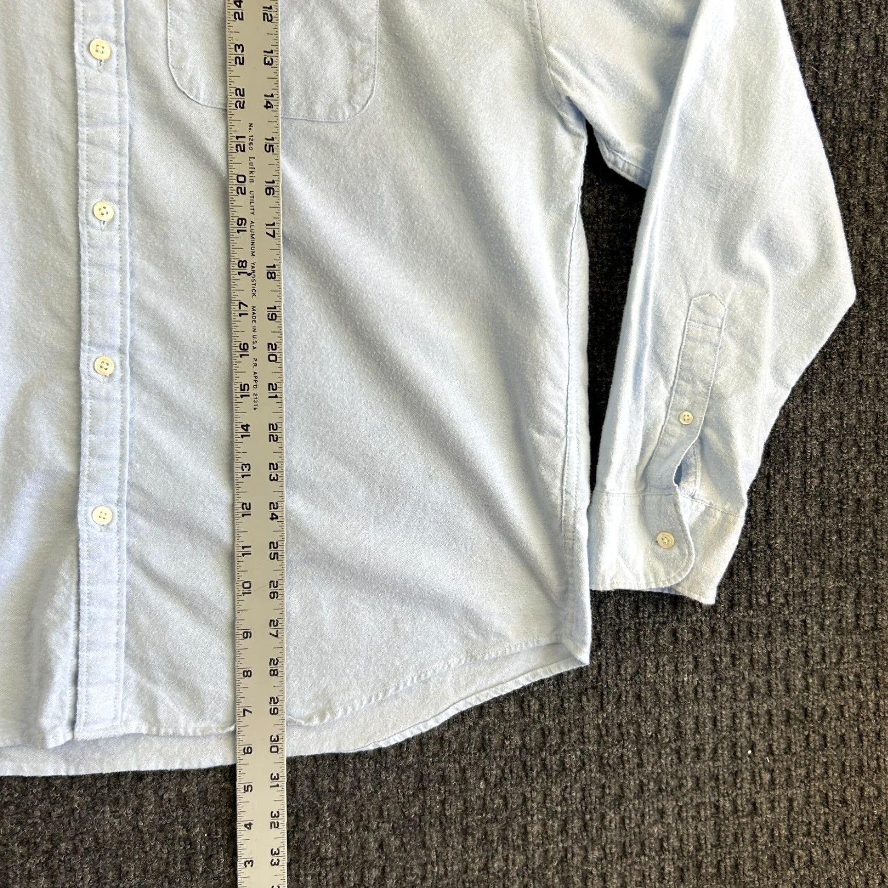 Abercrombie & Fitch VINTAGE Abercrombie & Fitch Solid Button Shirt Mens Long Sleeve XL Blue Flesh Moose Icon Size US XL / EU 56 / 4 - 7 Thumbnail