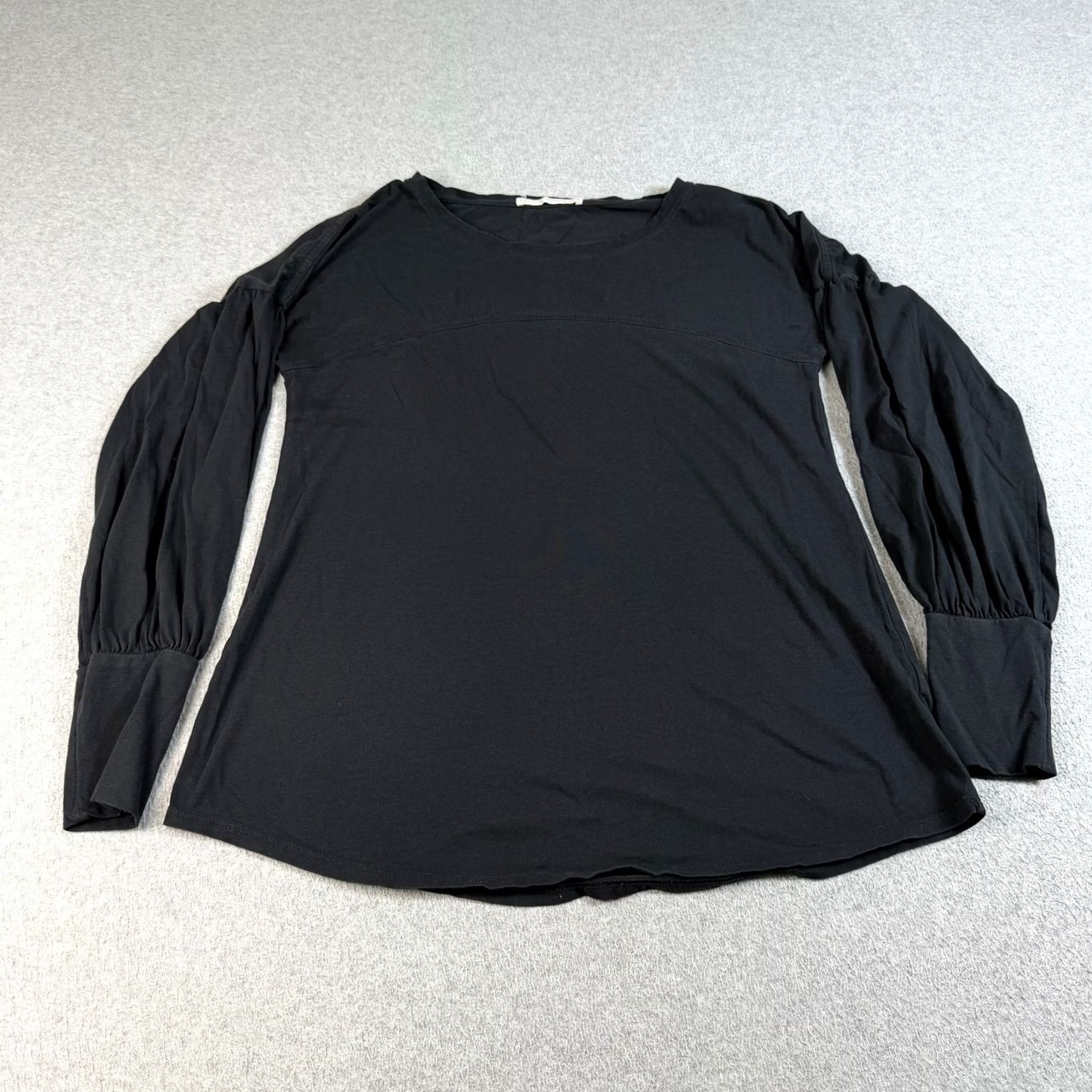 Vintage Peruvian Connection Shirt Womens M Black Women Medium Balloon Sleeve Pima Cotton Peru Size M / US 6-8 / IT 42-44 - 2 Thumbnail