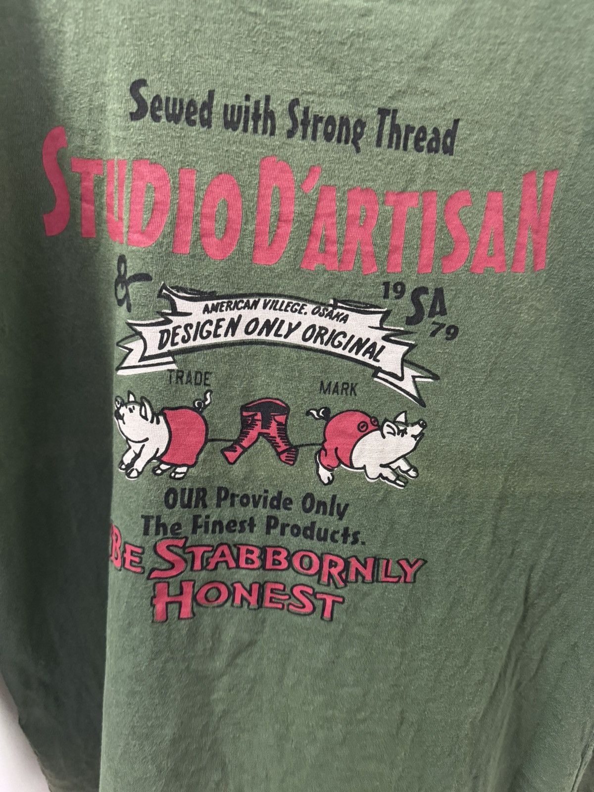 Studio D'Artisan × Vintage Vintage STUDIO D’ARTISAN JAPAN Two Pig Head L/S Shirt Size US M / EU 48-50 / 2 - 5 Thumbnail