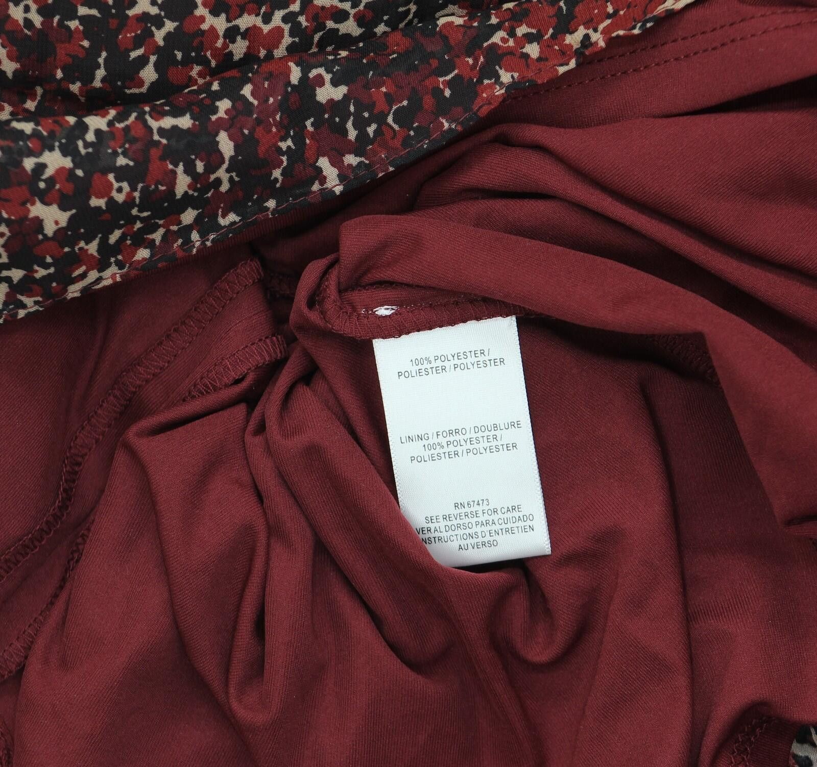Ann Taylor Nwt Taylor Chiffon Smocked Waist Dress Red Crimson Multi 8p Size M / US 6-8 / IT 42-44 - 5 Thumbnail