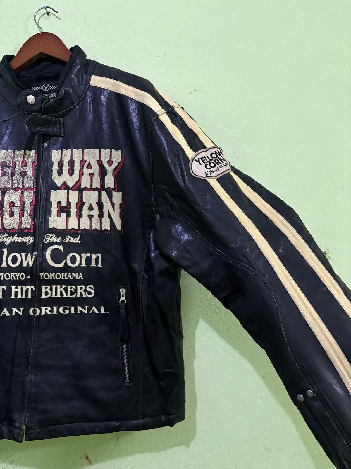 YELLOW CORN Vintage Yellow Corn Leather Jacket Highway Magician Japan Size US XL / EU 56 / 4 - 3 Thumbnail