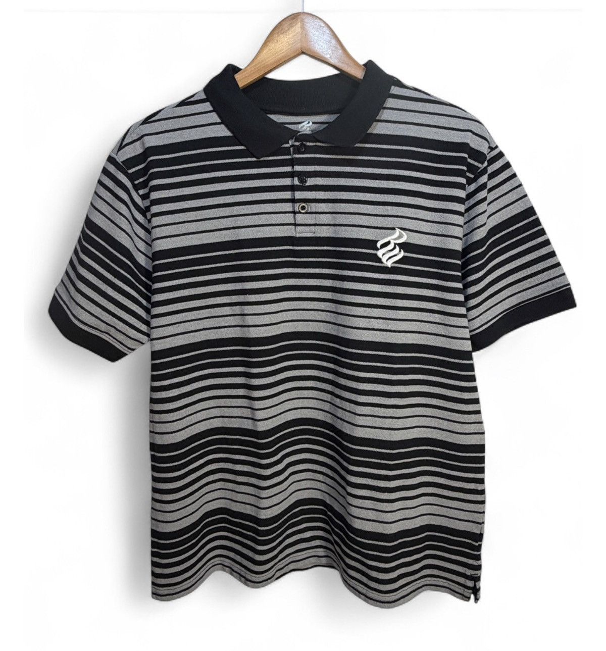 Rocawear Stripped Short Sleeve Collard Polo Shirt Size Large