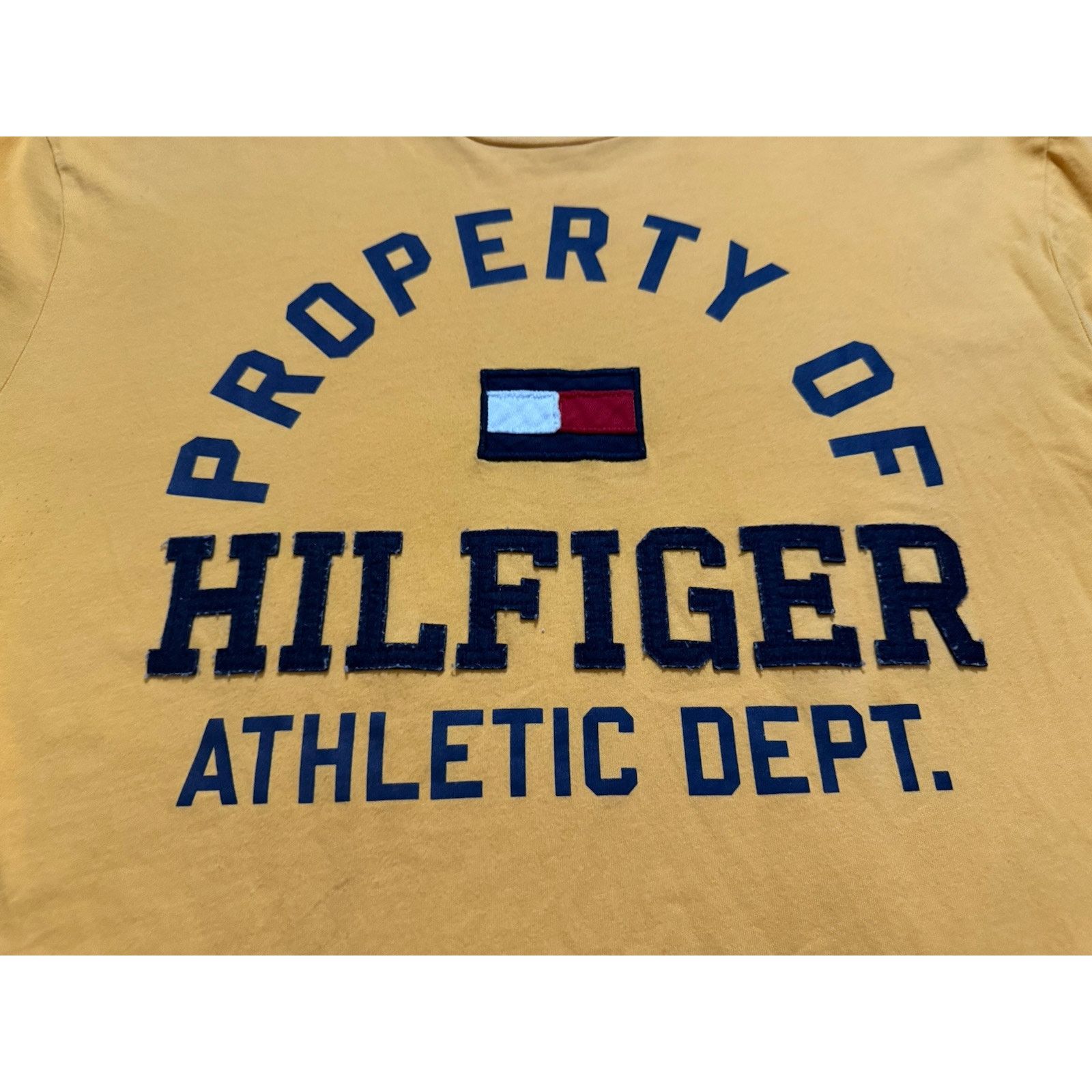 Tommy Hilfiger Tommy Hilfiger Spellout TShirt XXL Sun Yellow Embroidered Size US XXL / EU 58 / 5 - 1 Thumbnail
