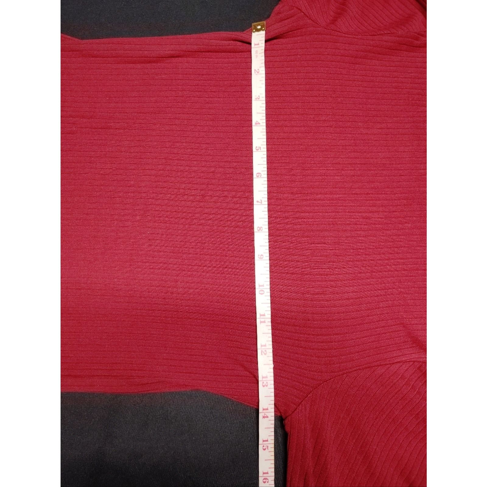Planet Hollywood Planet Gold Ribbed Mock Neck Long Sleeve Burgundy Maroon Red Size S / US 4 / IT 40 - 3 Thumbnail