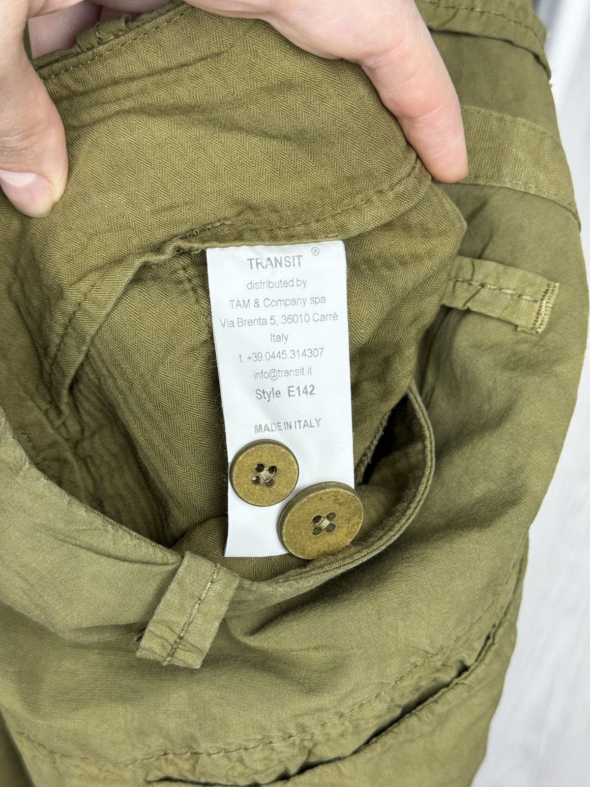 Transit Transit E142 Khaki/Gold Cotton-Viscose-Silk shorts size M Size US 32 / EU 48 - 9 Thumbnail