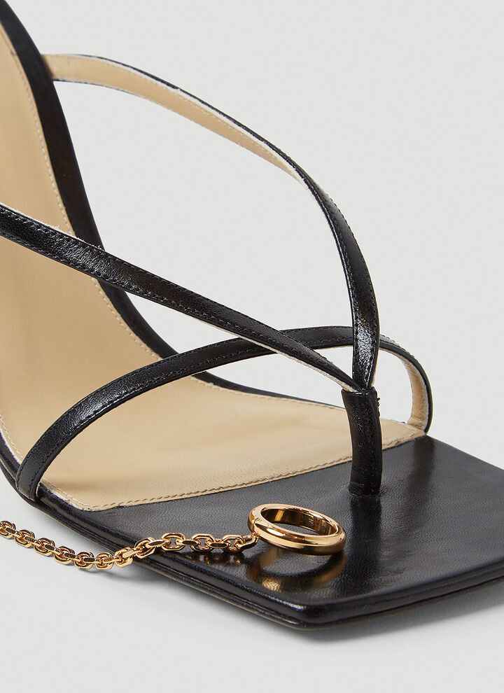 Bottega Veneta o1bcso1str0924 Stretch Strap Sandal in Black Size US 6.5 / IT 36.5 - 5 Thumbnail