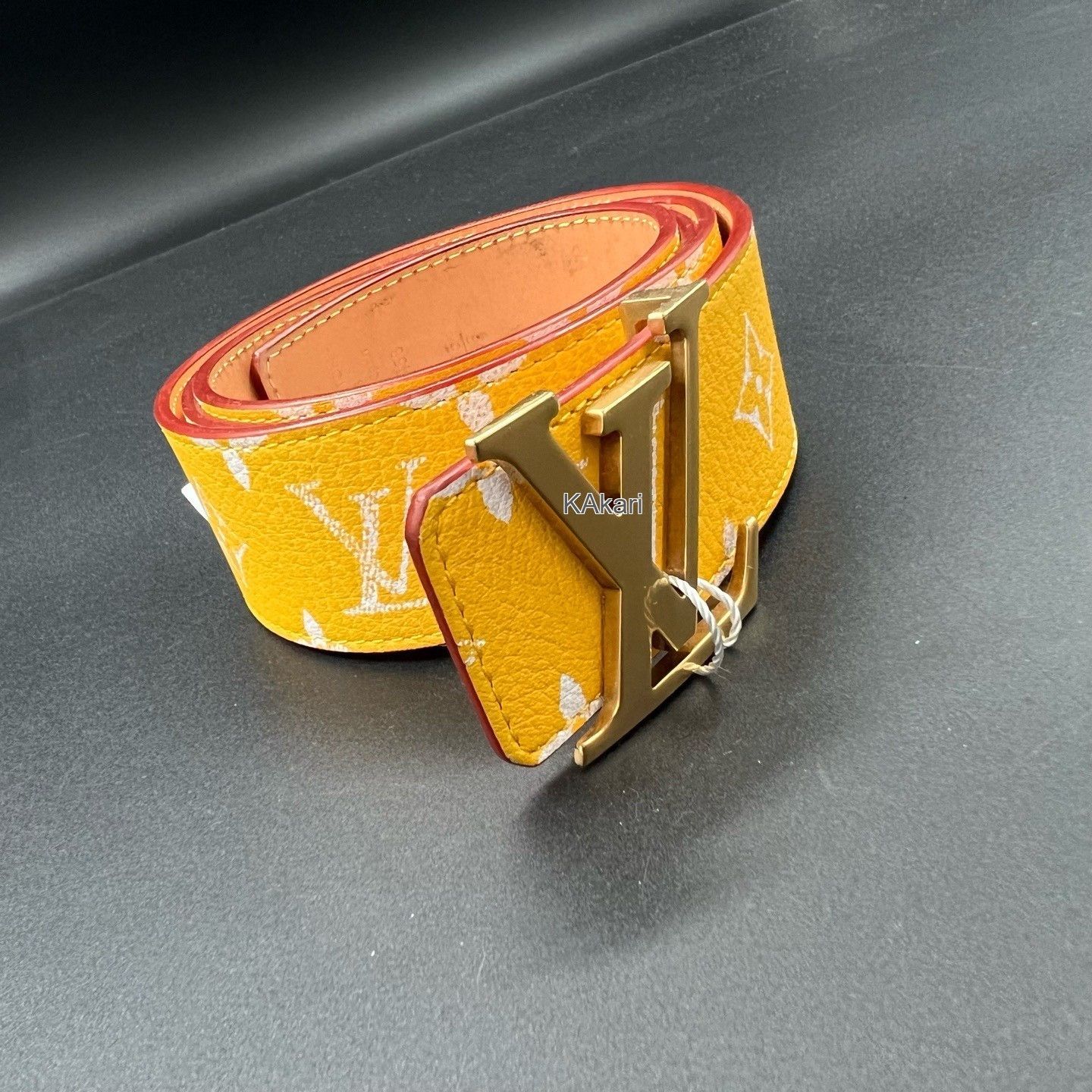Louis Vuitton Louis Vuitton Yellow Monogram Belt 95cm Size ONE SIZE - 3 Thumbnail