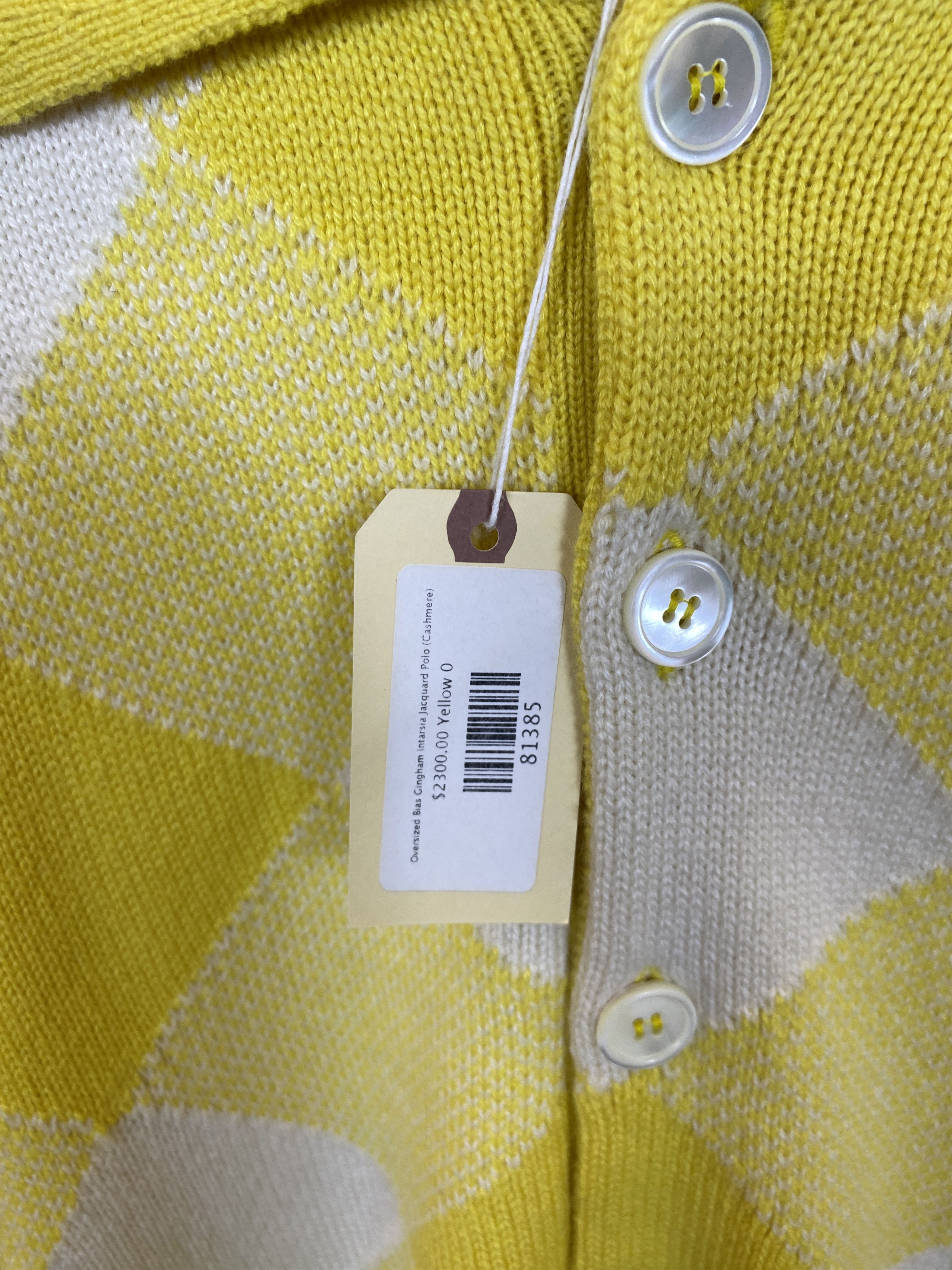 Thom Browne $2300 THOM BROWNE OVERSIZED 4 BAR GINGHAM CASHMERE CARDIGAN Size US M / EU 48-50 / 2 - 4 Thumbnail