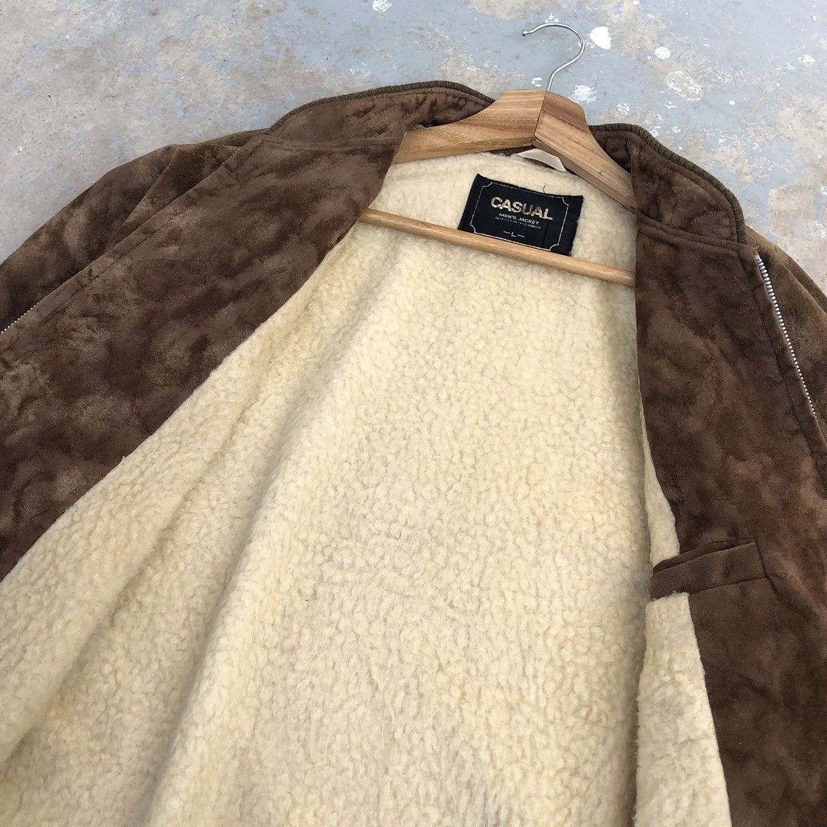 Vintage Vintage CASUAL men’s Suede Sherpa Bomber Jacket Size US L / EU 52-54 / 3 - 11 Thumbnail
