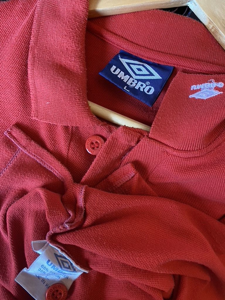 Nike 1998/99 Vintage Umbro Manchester United Training Polo Size US L / EU 52-54 / 3 - 7 Thumbnail