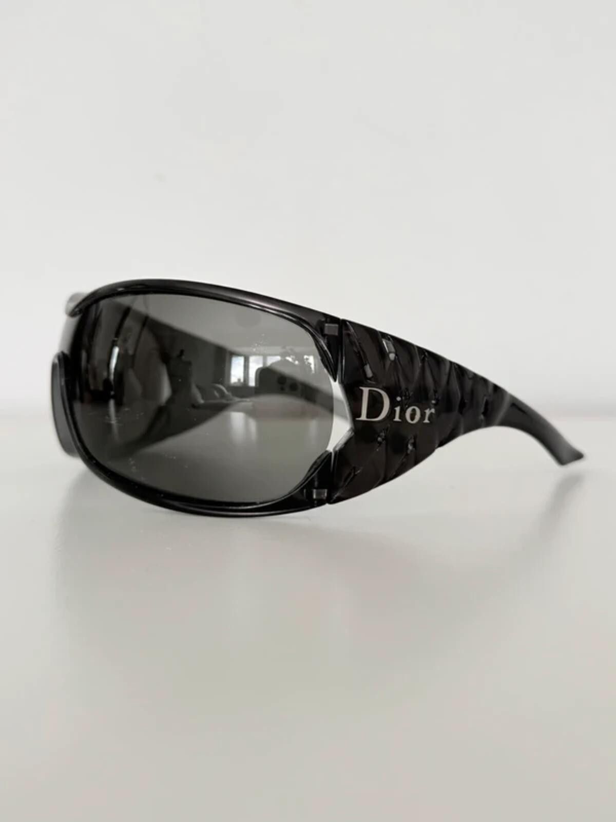 Dior Dior Black Ribbon Shield Sunglasses Size ONE SIZE - 2 Thumbnail