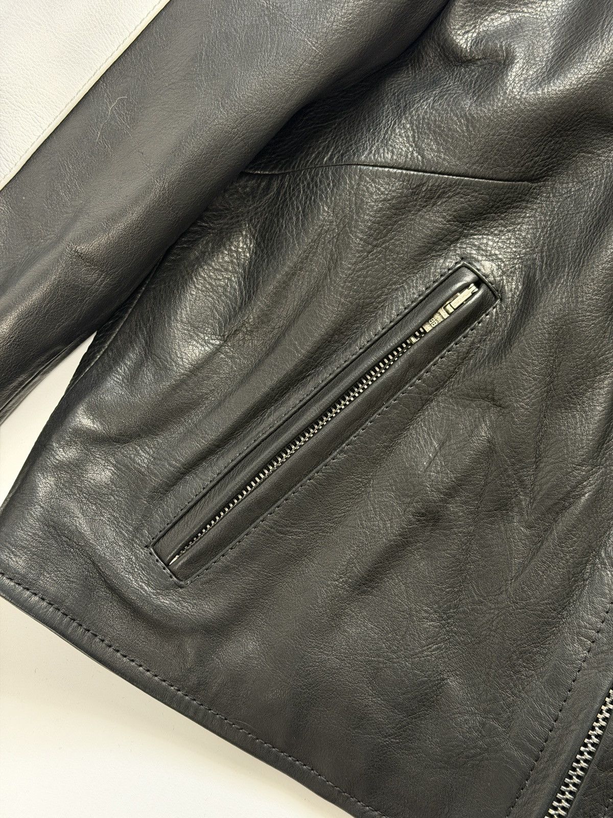 Balenciaga Balenciaga Shrunk Racer Jacket Black Leather Size M / US 6-8 / IT 42-44 - 5 Thumbnail