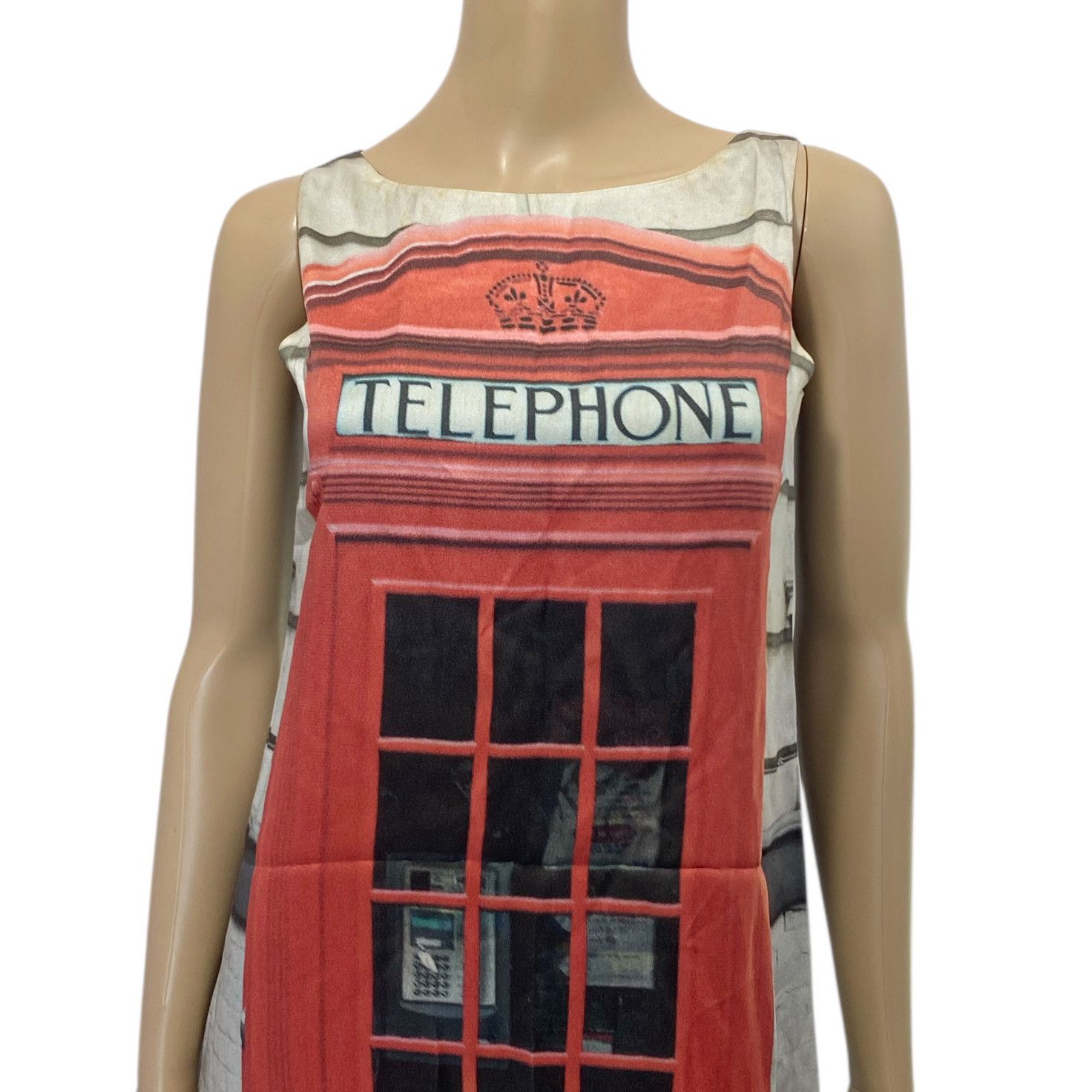 Moschino Cheap and Chic Vintage London Telephone Booth Shift Dess Size S / US 4 / IT 40 - 6 Thumbnail
