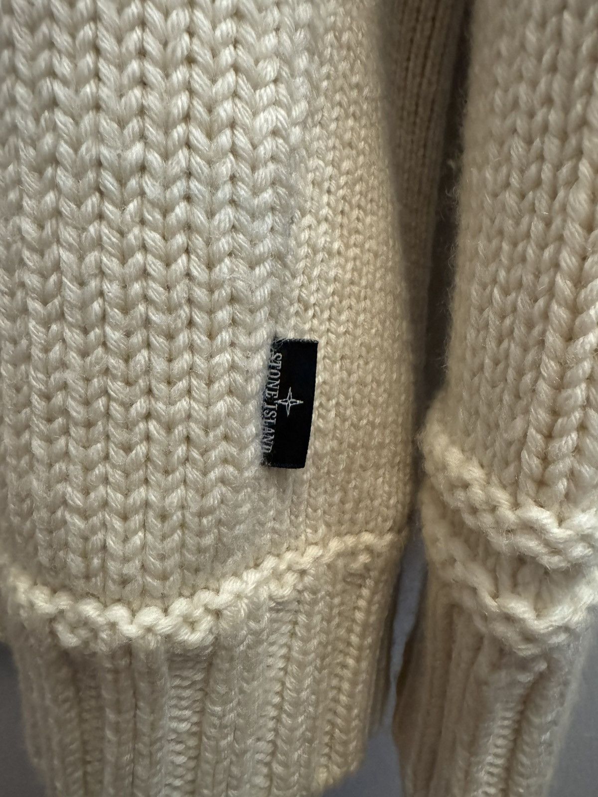 Stone Island Stone Island Compass Cable Knit Fisherman Crewneck Sweater Size US M / EU 48-50 / 2 - 3 Thumbnail