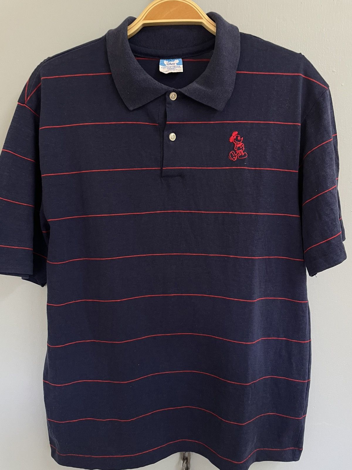 Disney Vintage 80s Mickey Mouse polo shirt Size US L / EU 52-54 / 3 - 3 Thumbnail
