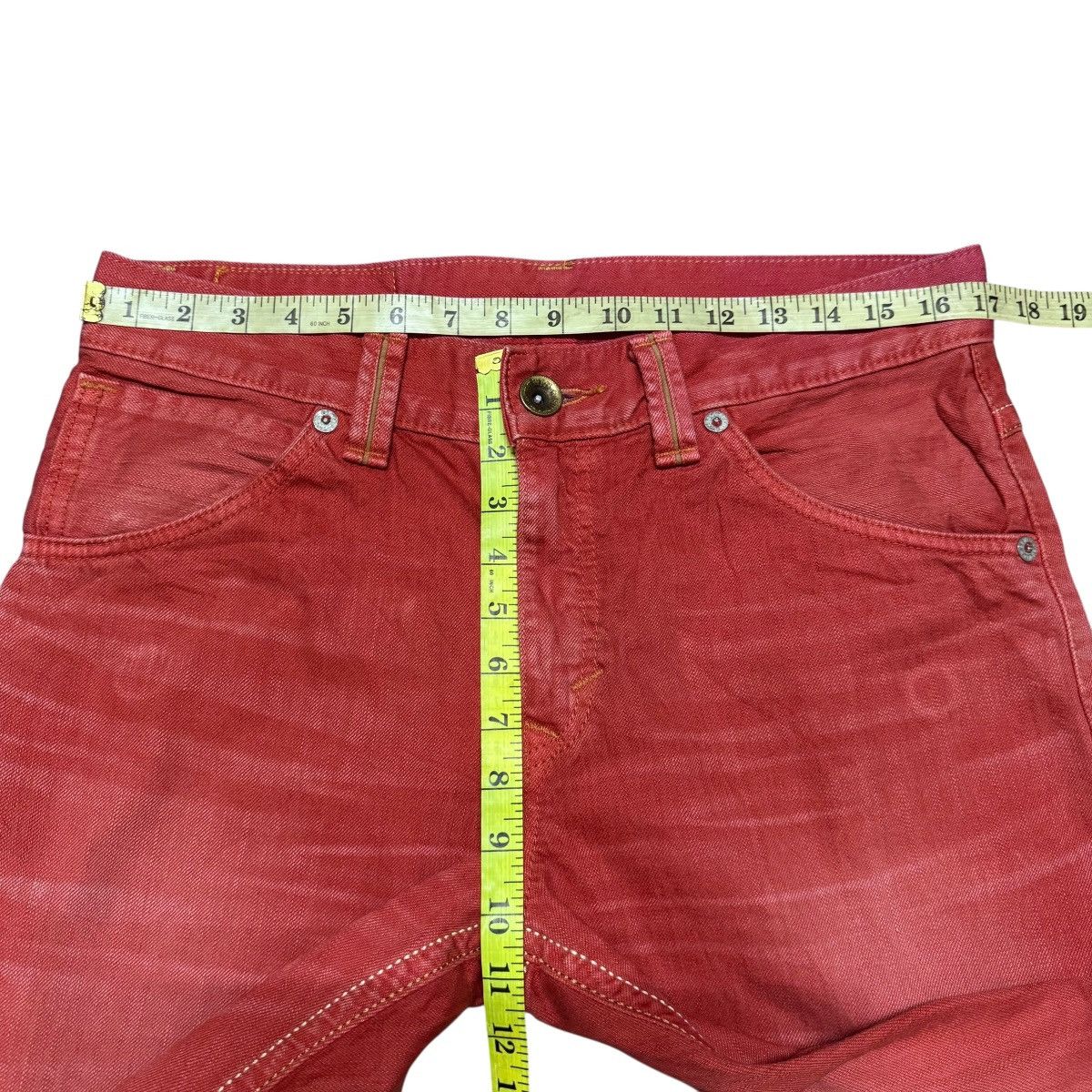 Edwin Vintage Edwin 483XVS Red Denim Jeans Size US 33 - 16 Thumbnail