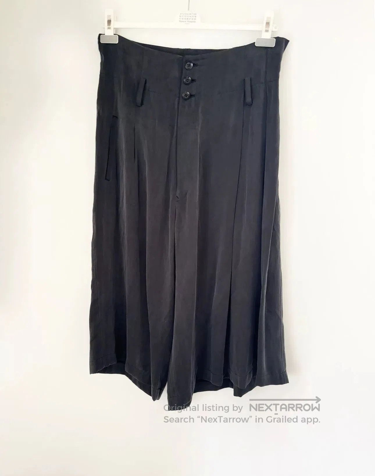 Yohji Yamamoto Silk Wide-Leg Trousers.
