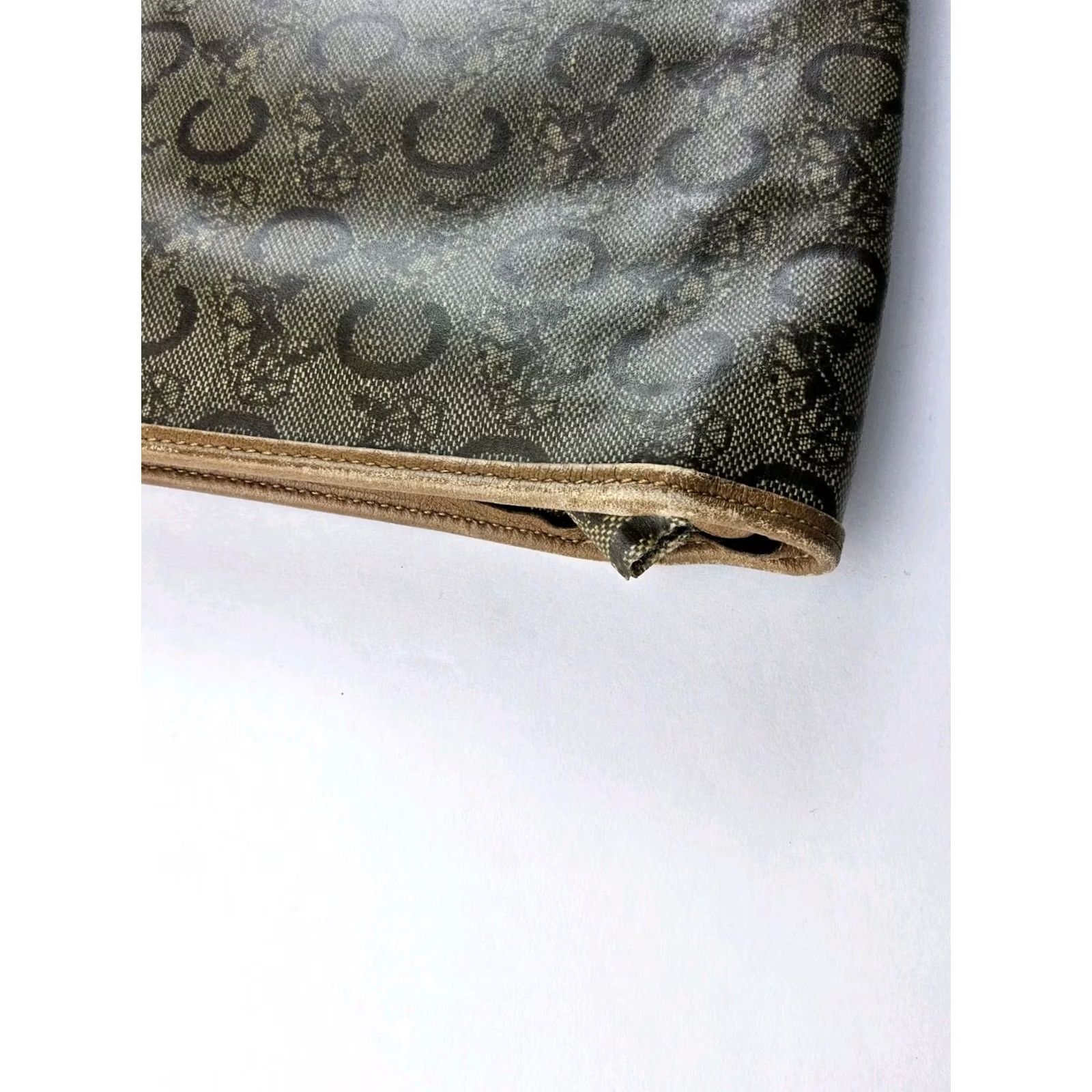 Celine VINTAGE CELINE Diffusion Signature Pouch Clutch Purse Bag Womens Brown Paris PVC Size ONE SIZE - 6 Thumbnail