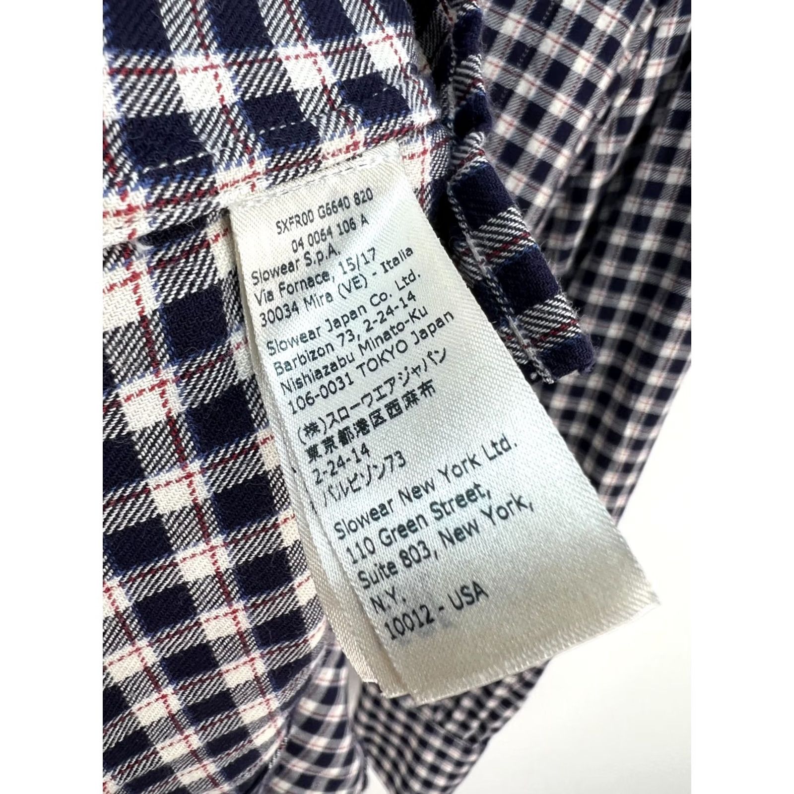 Glanshirt Glanshirt Dress Shirt Multicolor Check 100% Cotton Italy 38/15 Long Sleeve Button Collar Men's Size 38R - 7 Thumbnail