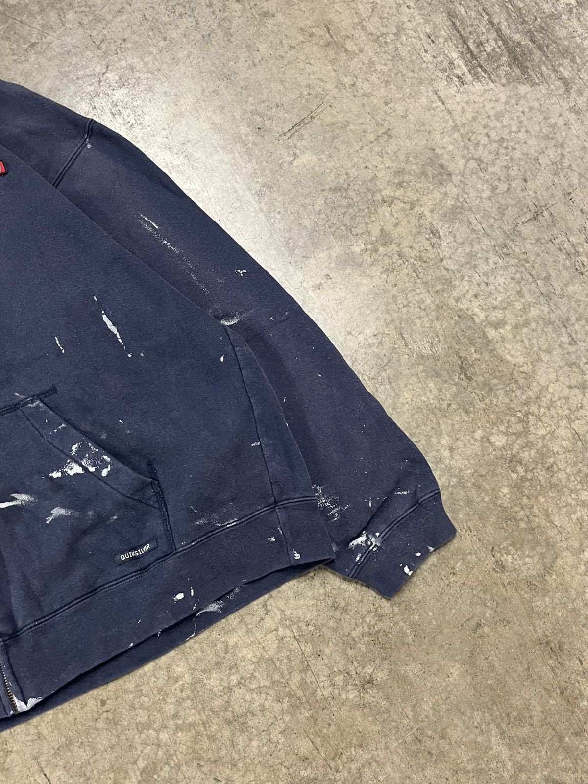 Quiksilver × Vintage Quicksilver vintage faded and thrashed zip up boxy skater Size US L / EU 52-54 / 3 - 4 Thumbnail