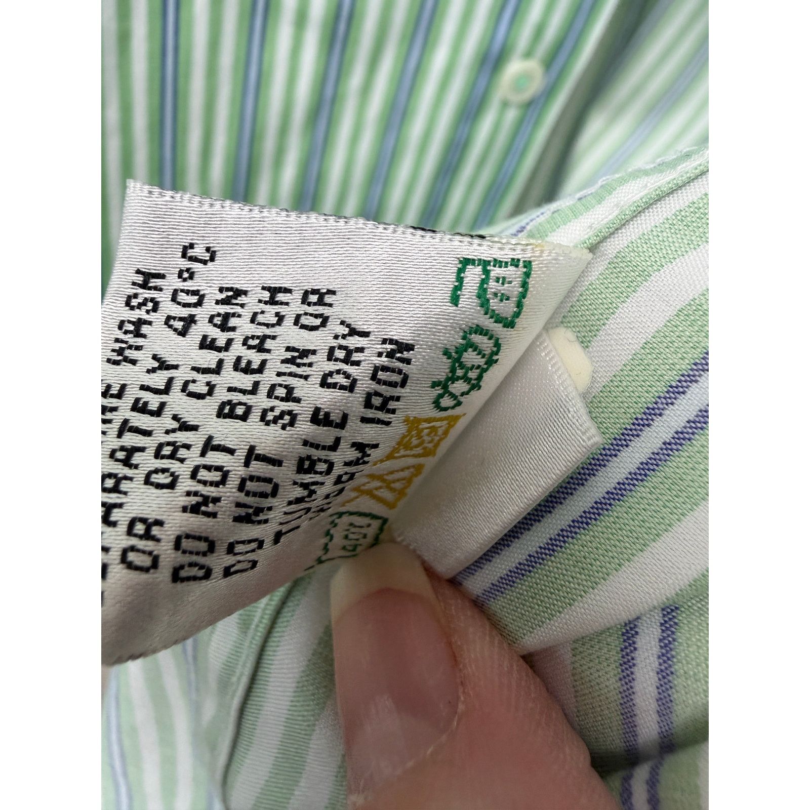 BUGATCHI Bugatchi Shaped Fit Stripe Button Front Shirt Green Men’s L Size US L / EU 52-54 / 3 - 12 Thumbnail